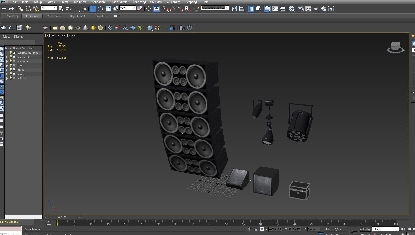 Stage Lights Speakers 3D model_16