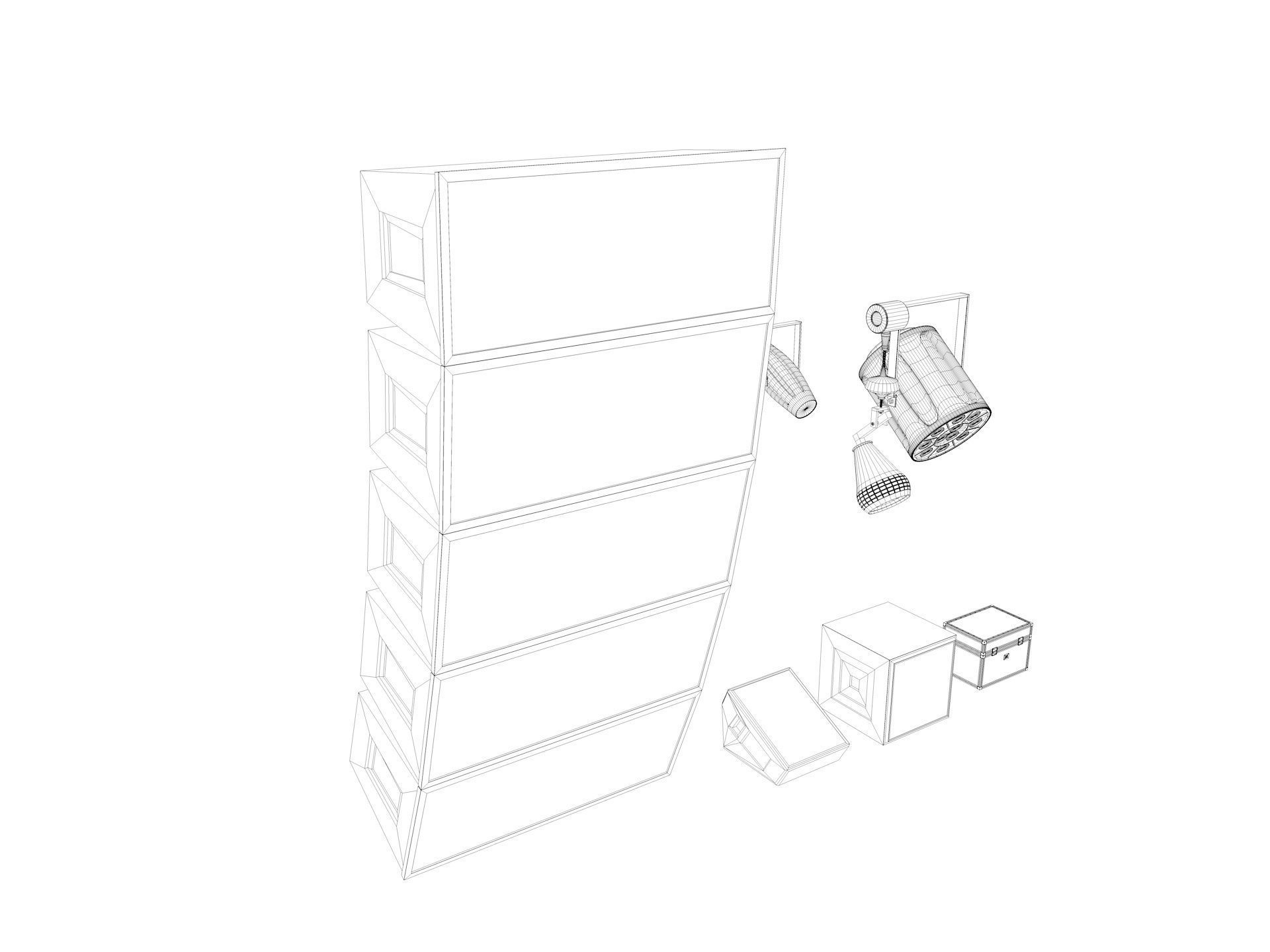 Stage Lights Speakers 3D model_9