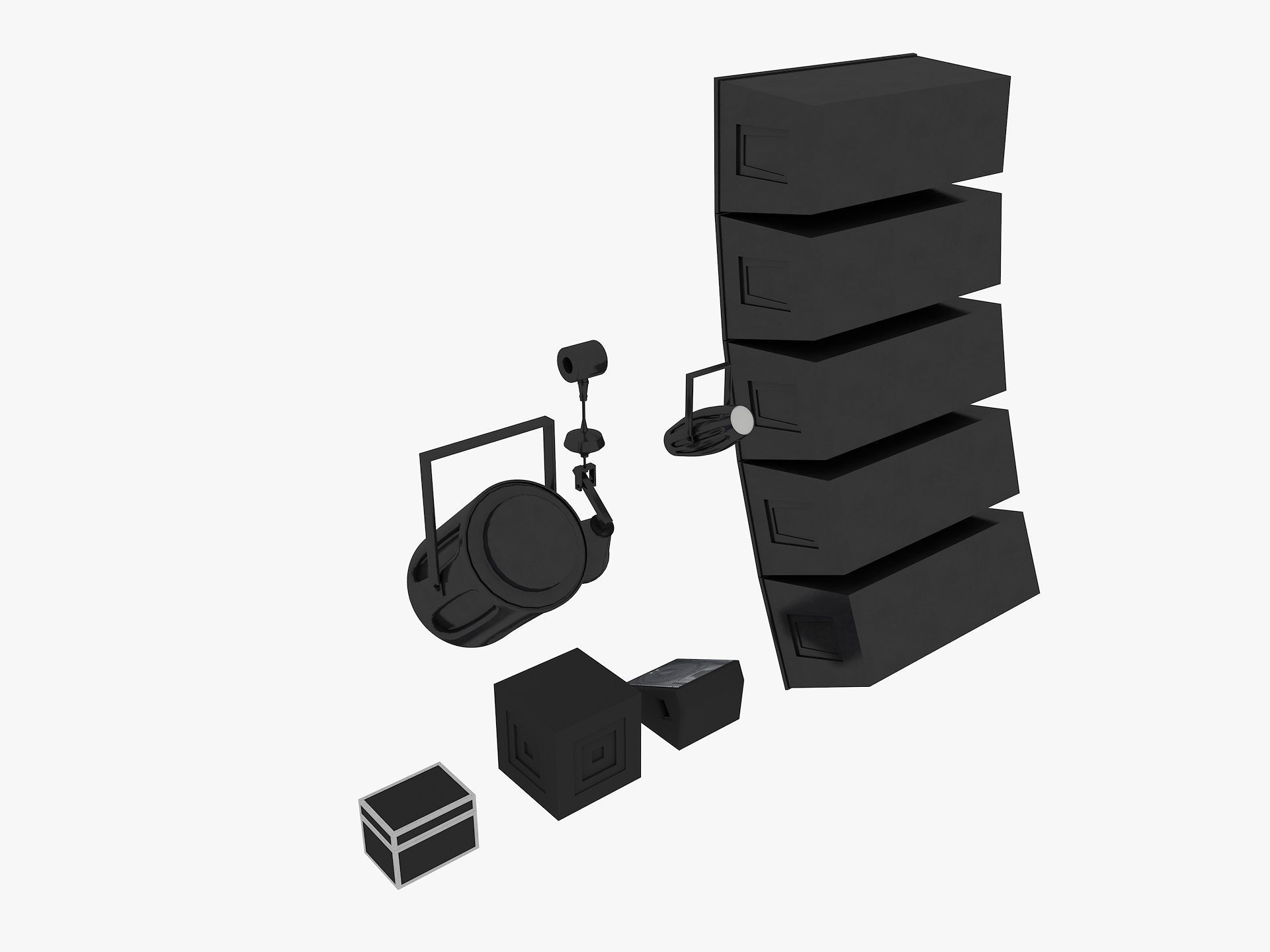 Stage Lights Speakers 3D model_4