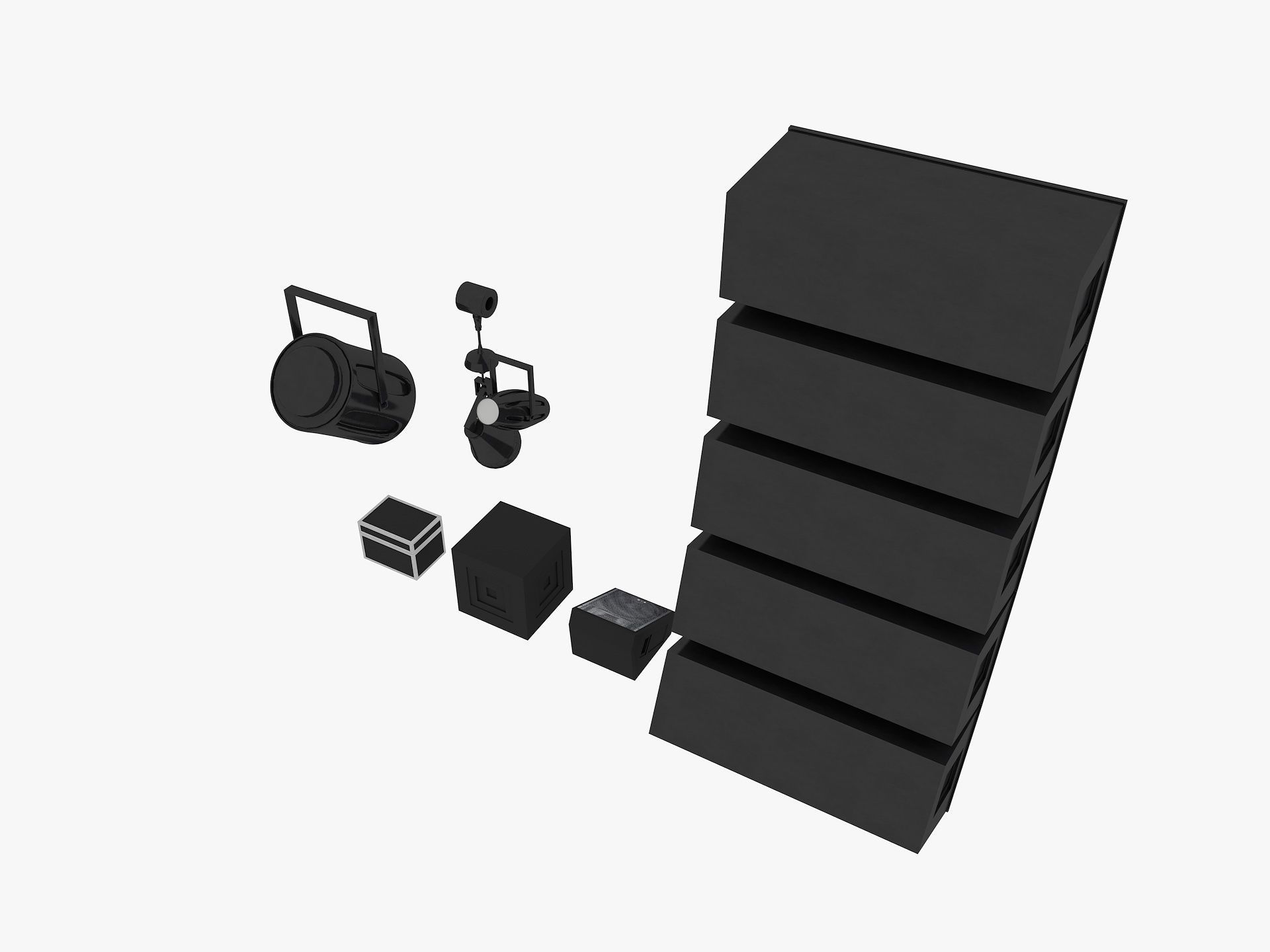 Stage Lights Speakers 3D model_3