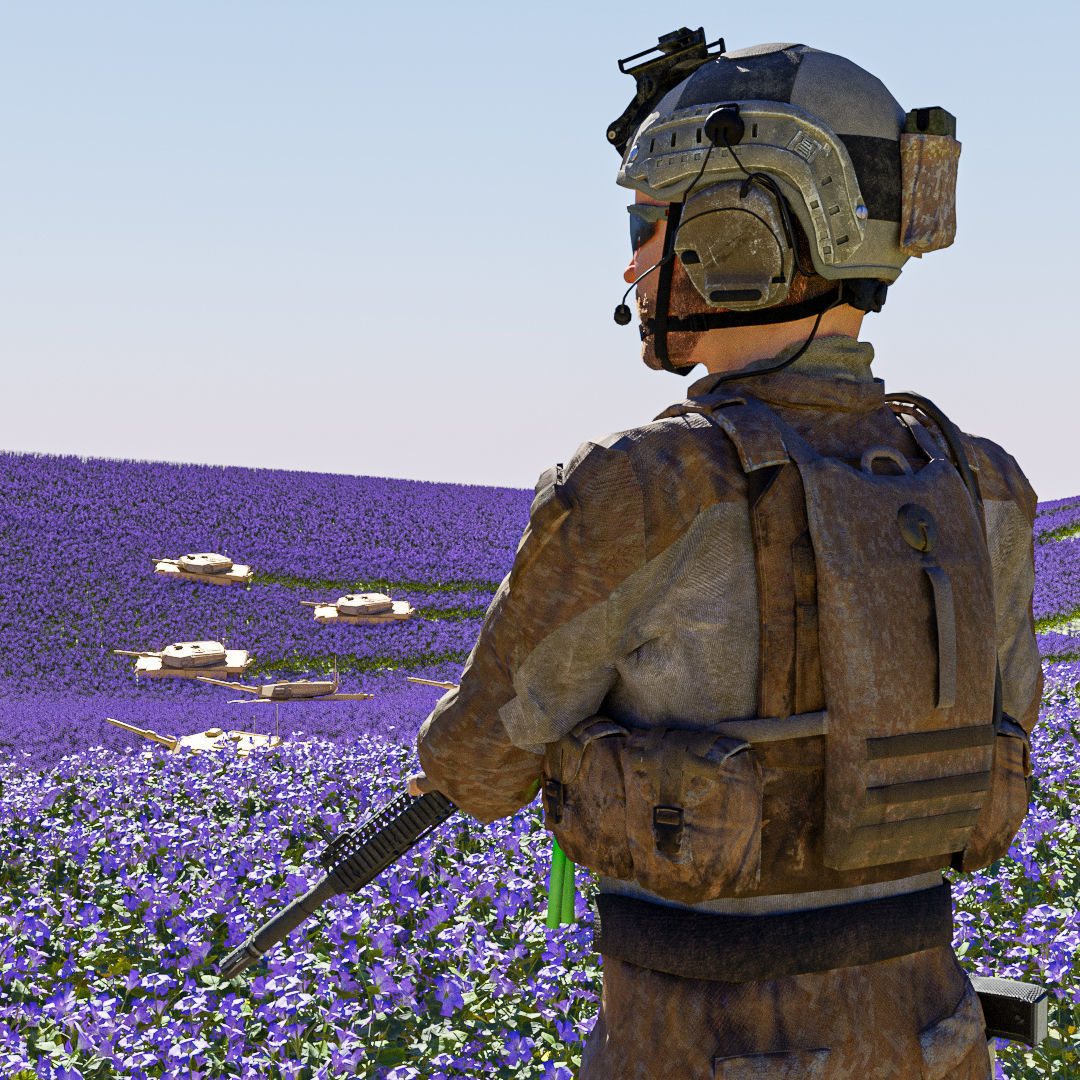 Special Operation United States Soldier Low-poly 3D model_16