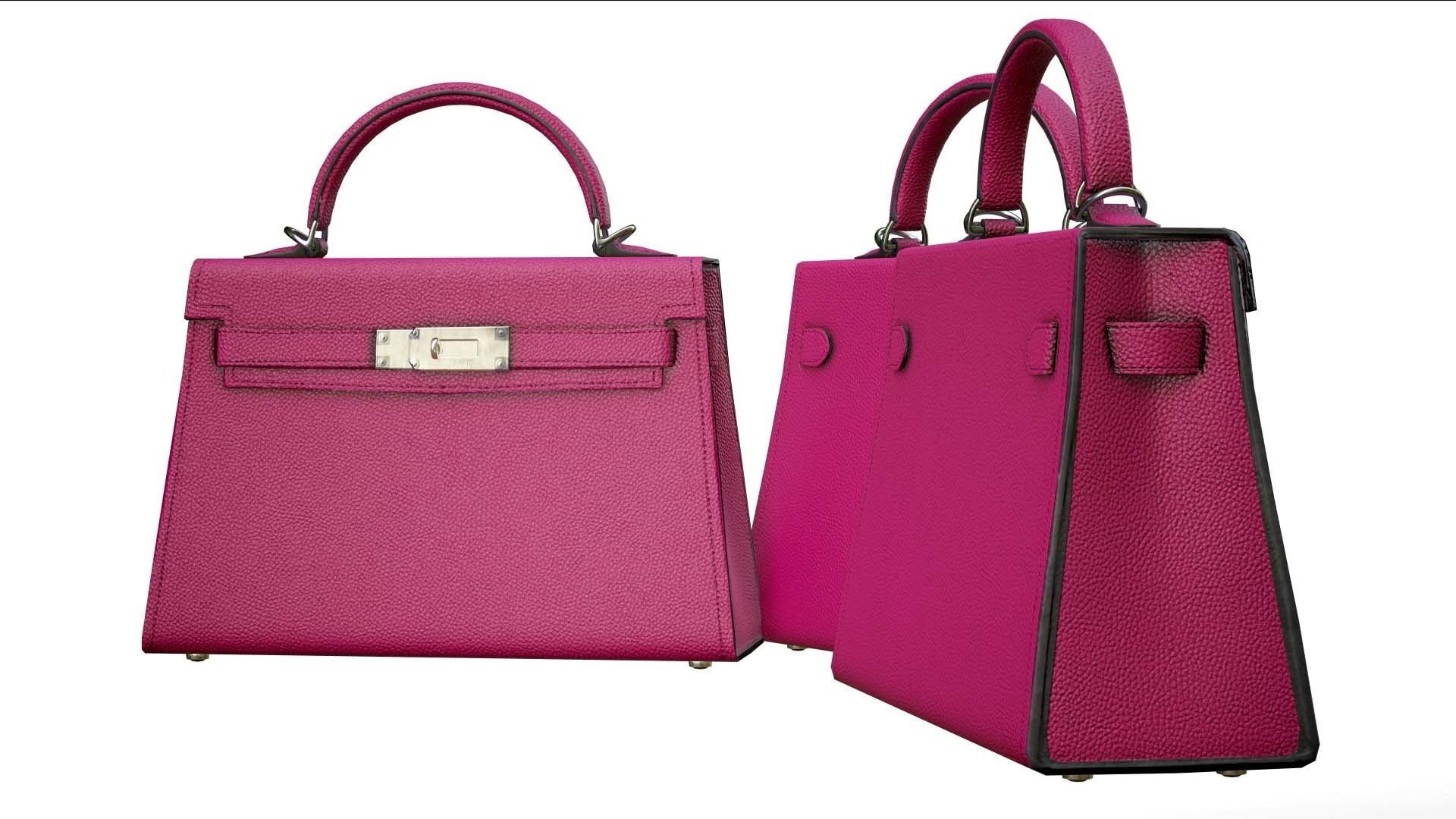 Woman Handbag Low-poly 3D model_2