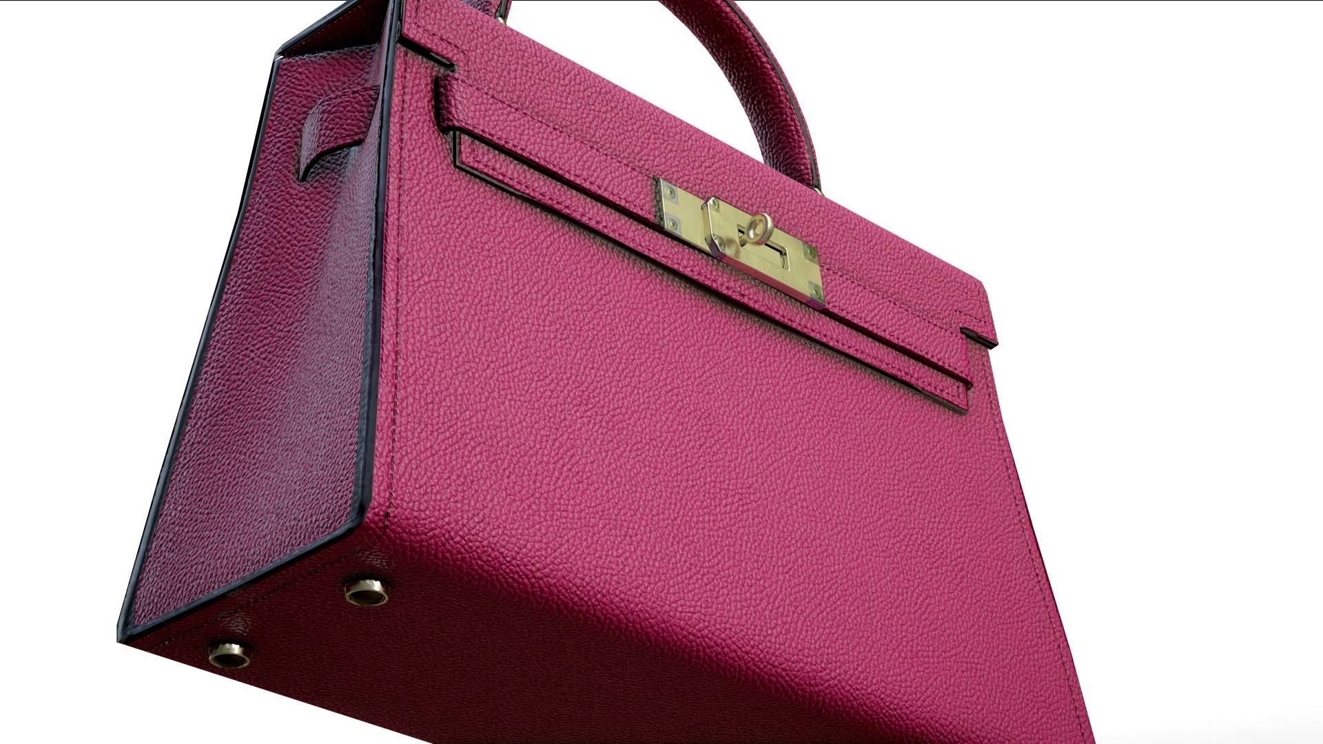 Woman Handbag Low-poly 3D model_7