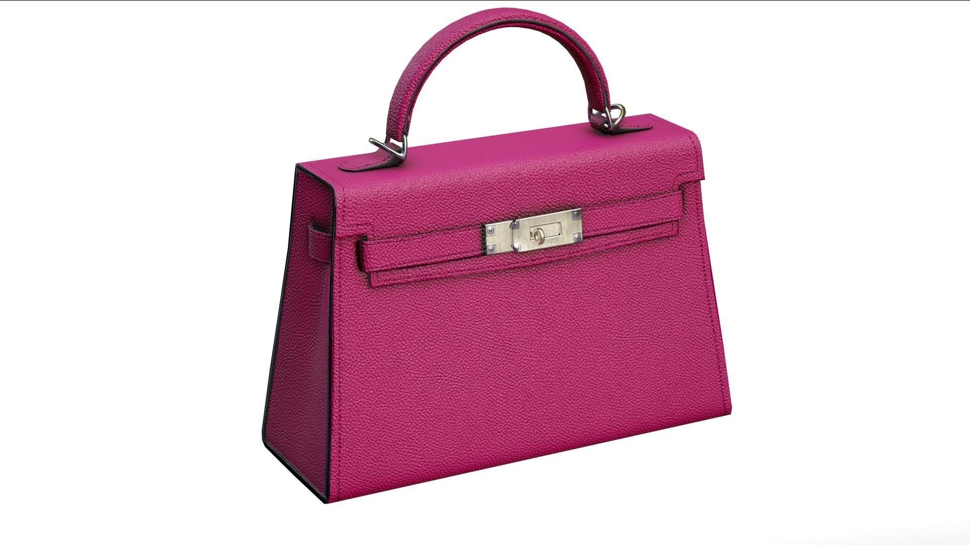 Woman Handbag Low-poly 3D model_3