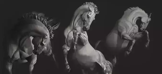 Horse - 3D Sculpting - High Poly  3D print model Horse - 3D Sculpting - High Poly  3D print model