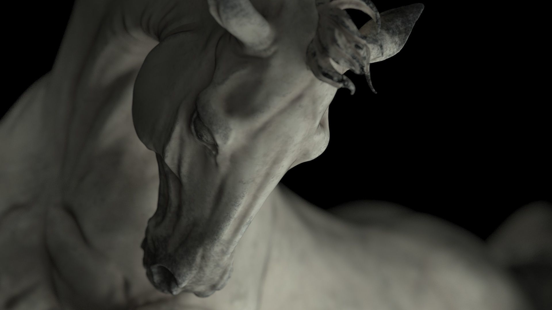 Horse - 3D Sculpting - High Poly  3D print model_2