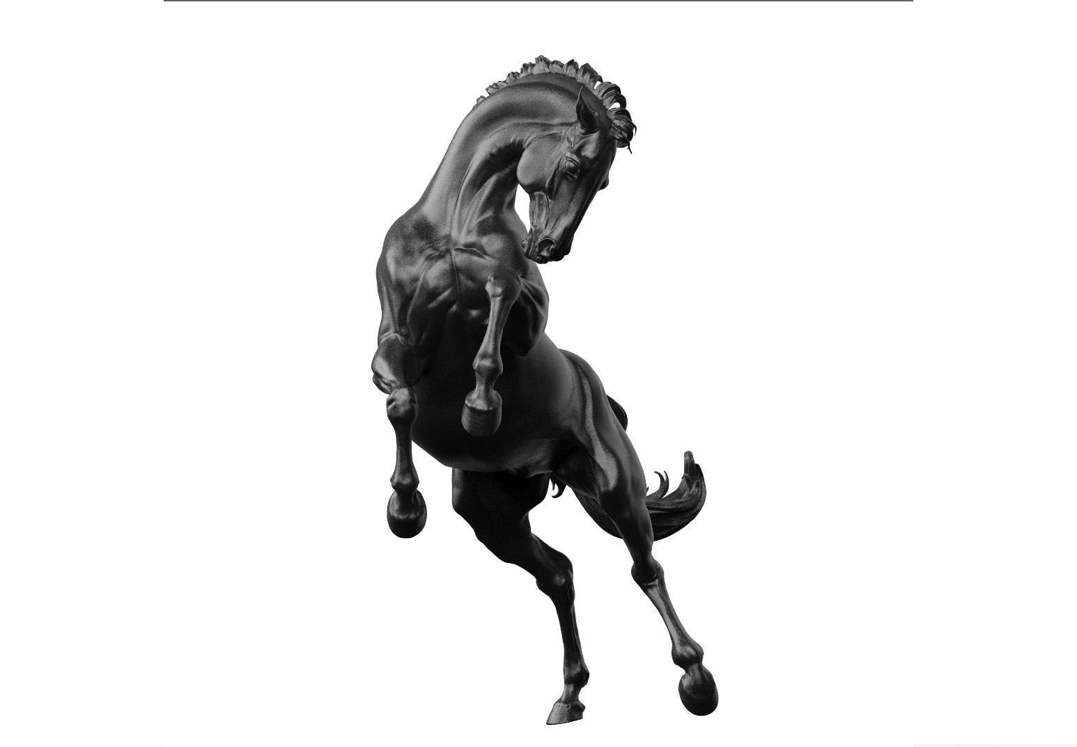 Horse - 3D Sculpting - High Poly  3D print model_9