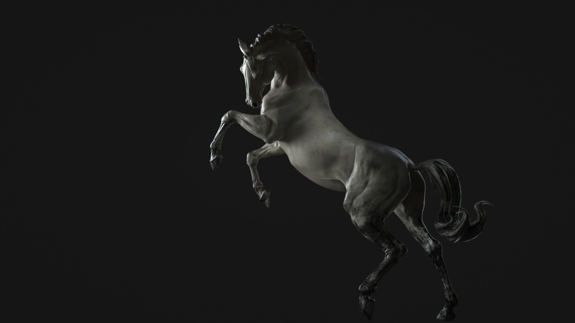 Horse - 3D Sculpting - High Poly  3D print model_4