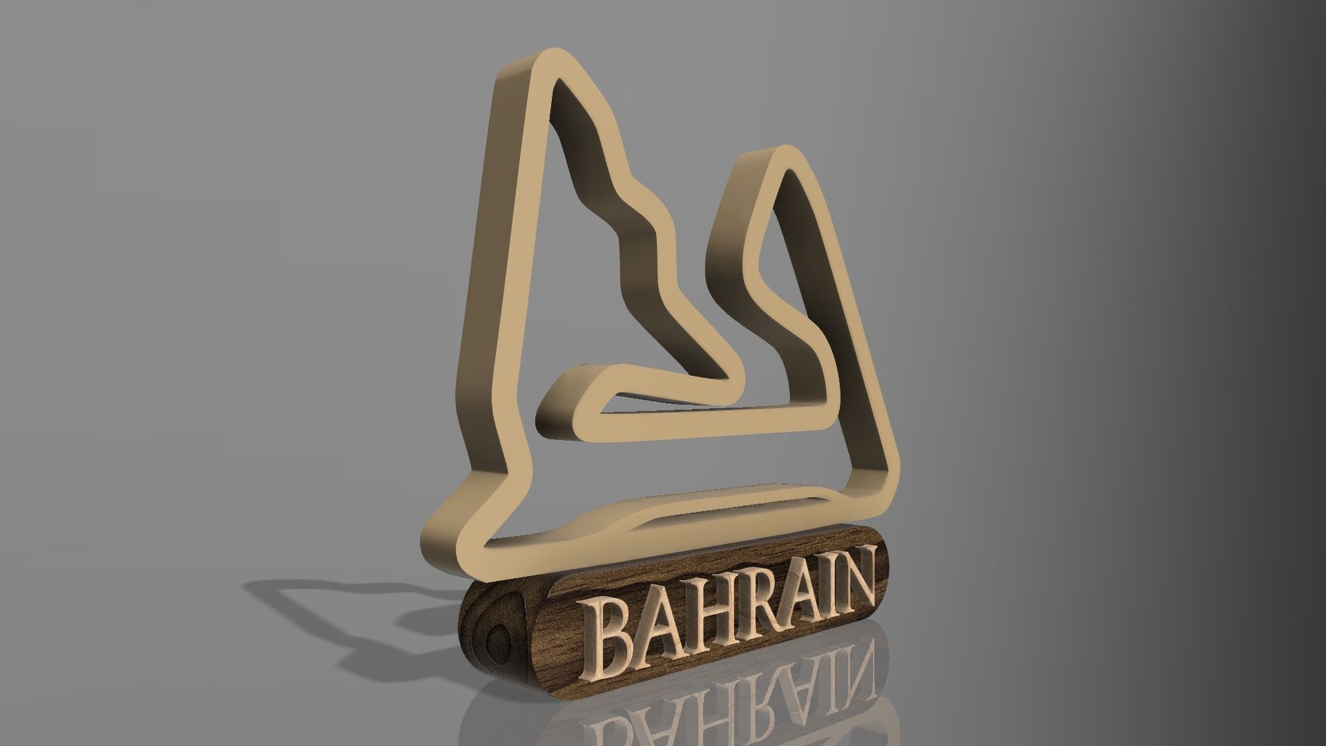 F1 Bahrain Race Track STL OBJ FBX Files 3D Print Fusion 360 3D print model_1