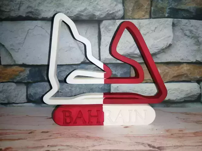 F1 Bahrain Race Track STL OBJ FBX Files 3D Print Fusion 360 3D print model