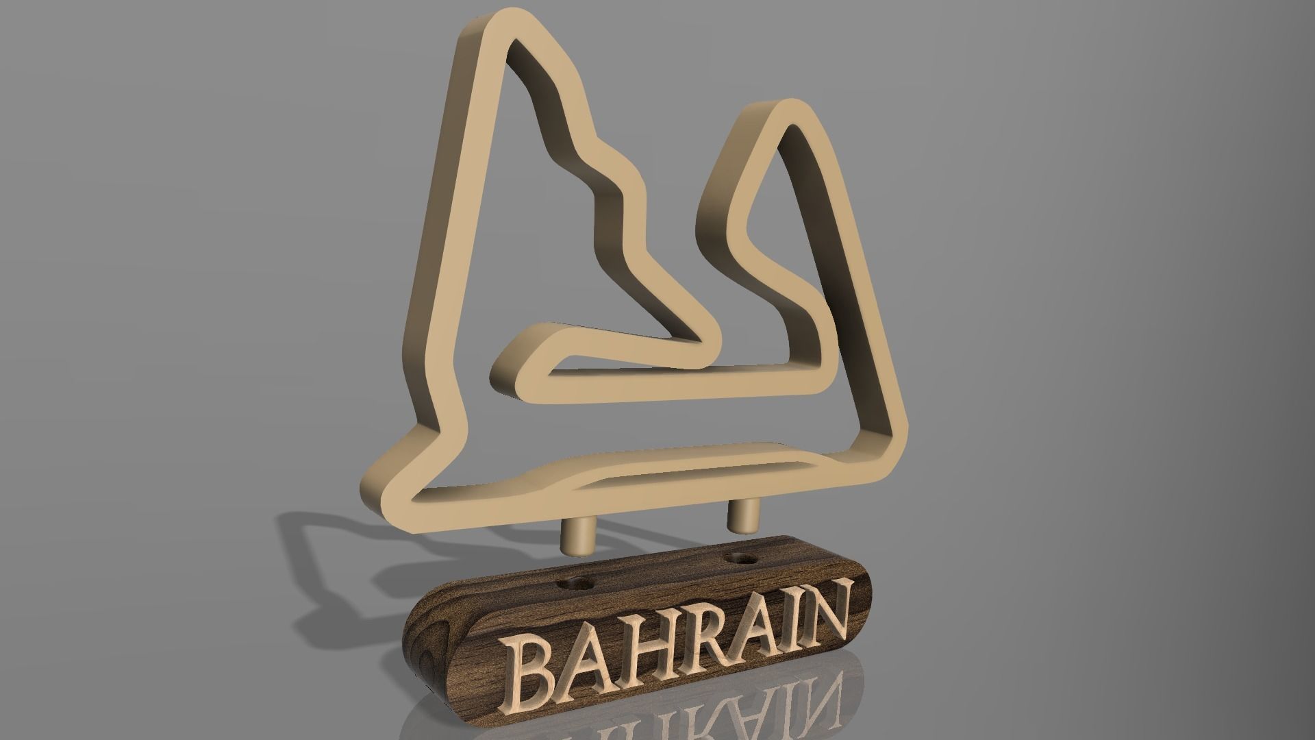 F1 Bahrain Race Track STL OBJ FBX Files 3D Print Fusion 360 3D print model_4