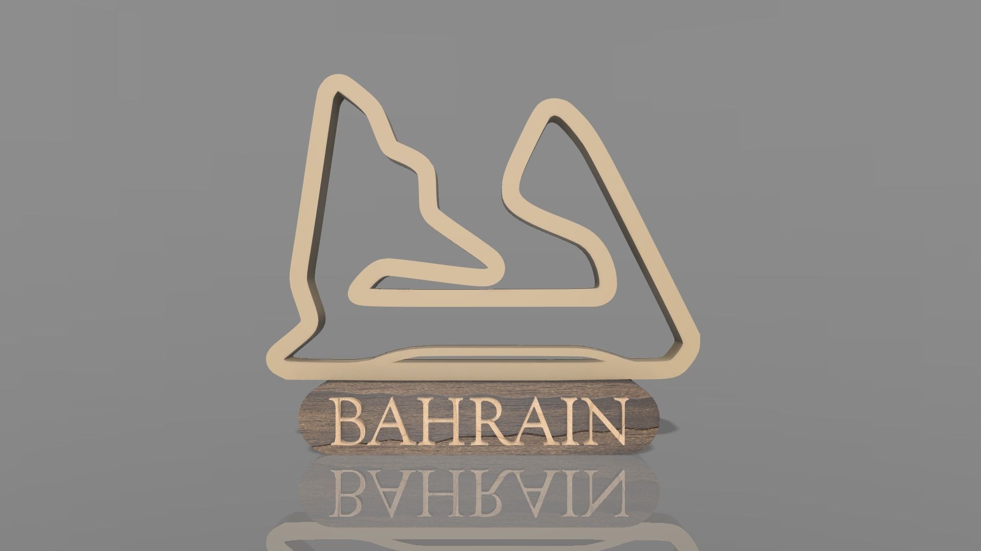 F1 Bahrain Race Track STL OBJ FBX Files 3D Print Fusion 360 3D print model_3