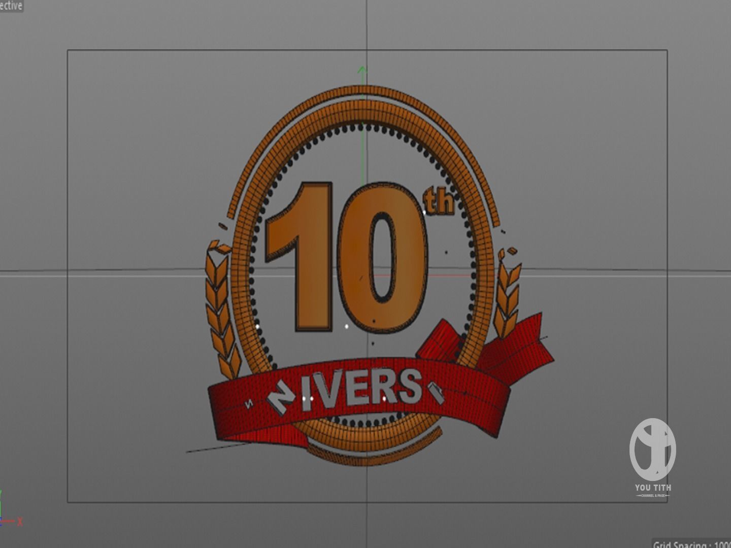 10th Anniversary Animated Logo  3D model_5