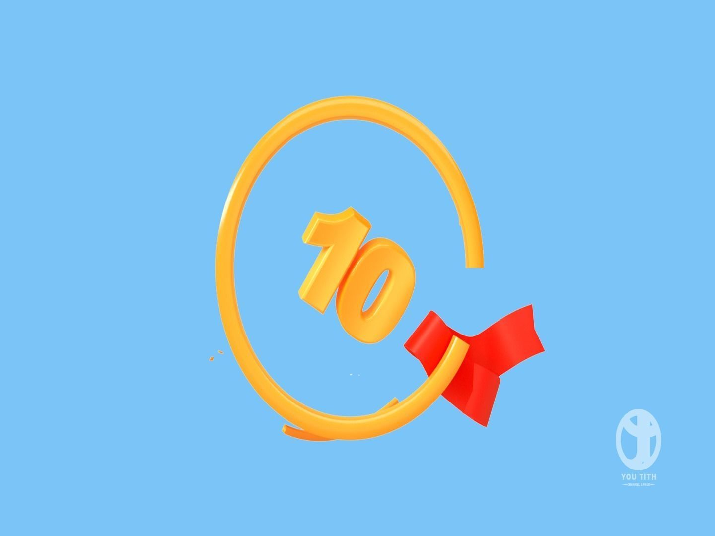 10th Anniversary Animated Logo  3D model_6