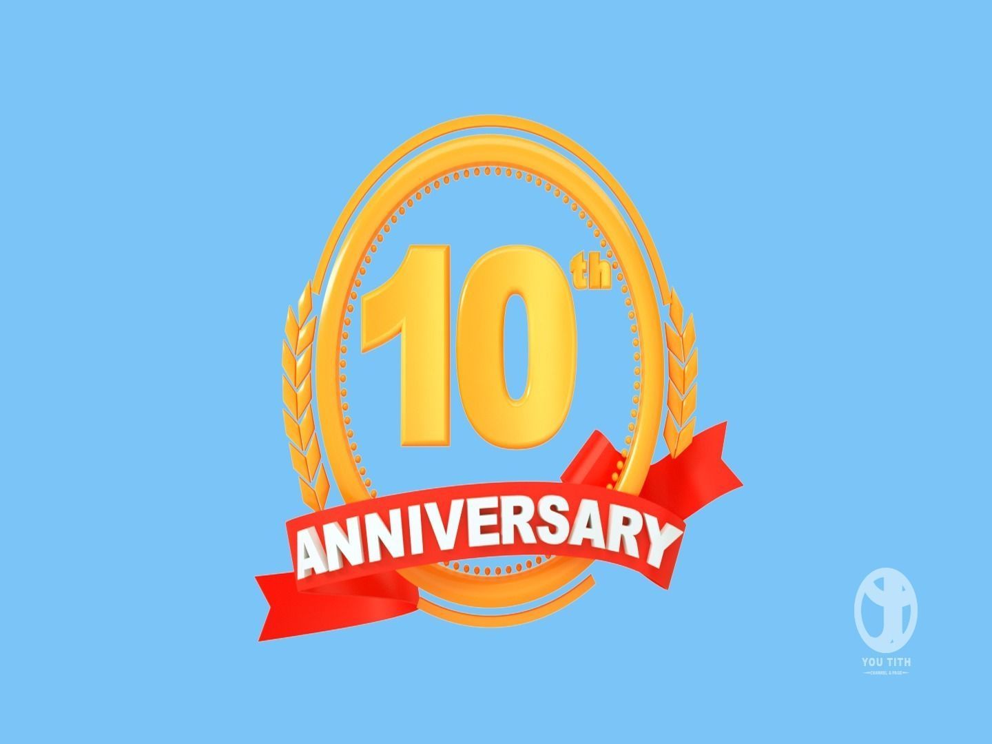 10th Anniversary Animated Logo  3D model_3