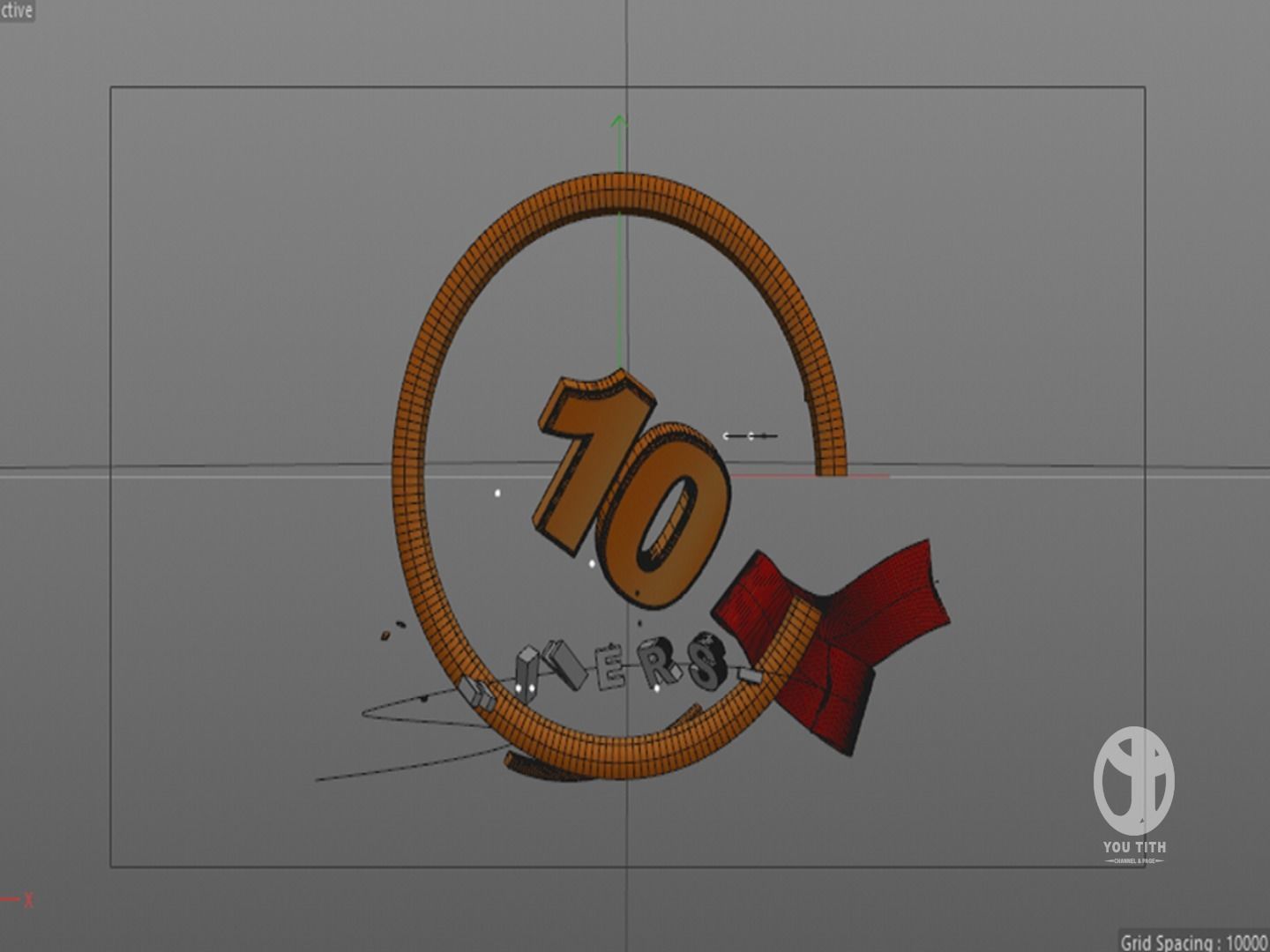 10th Anniversary Animated Logo  3D model_7