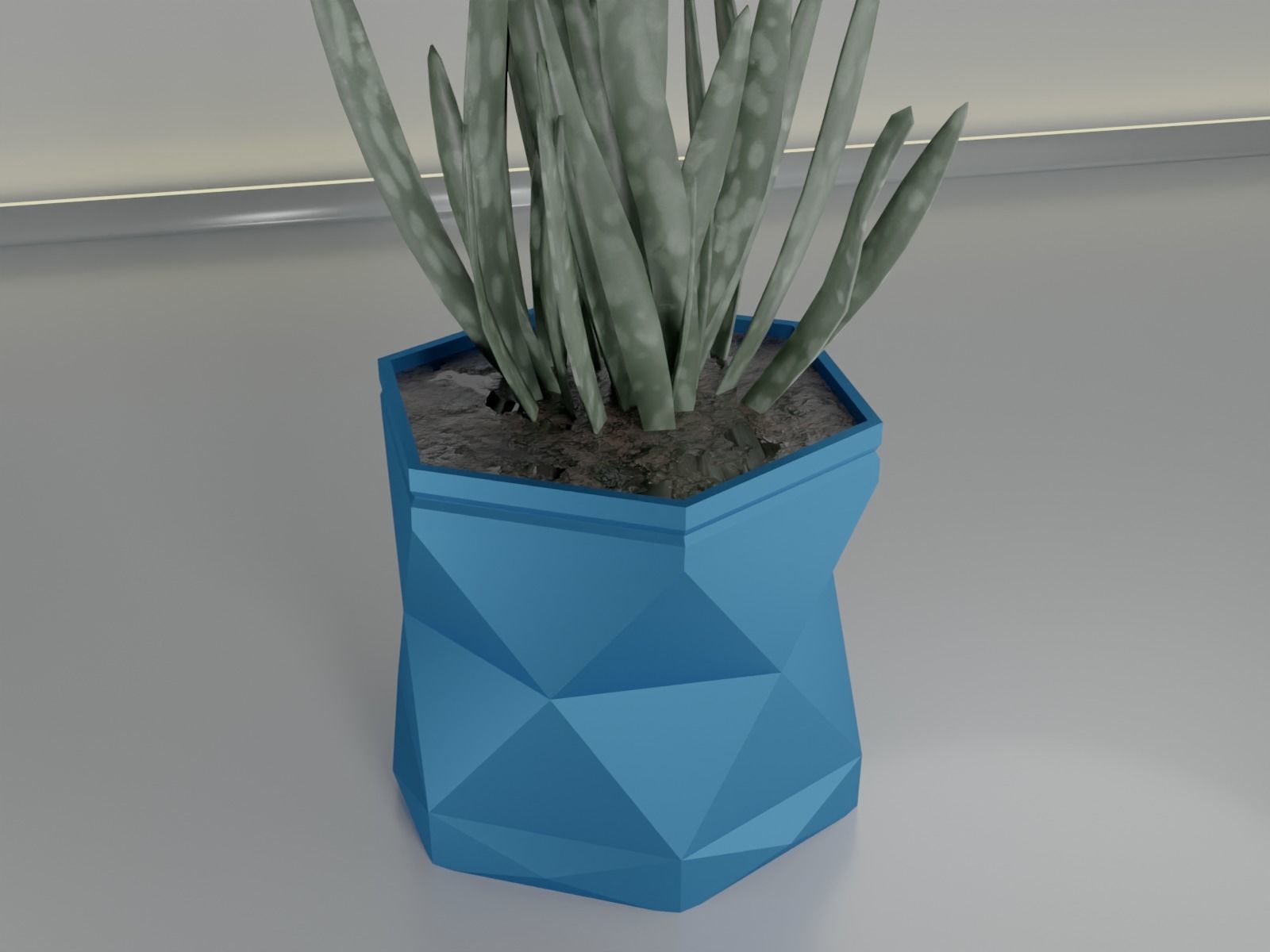 pot plant succulent 16 3D print model_4