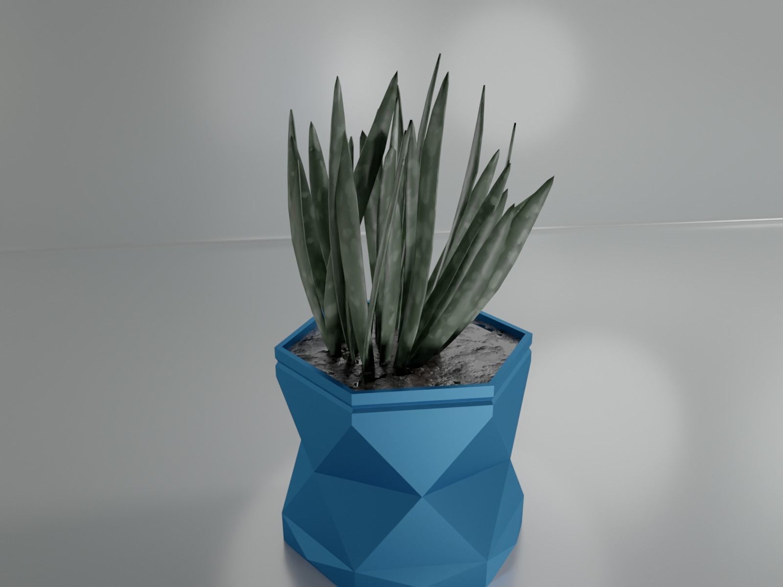 pot plant succulent 16 3D print model_13