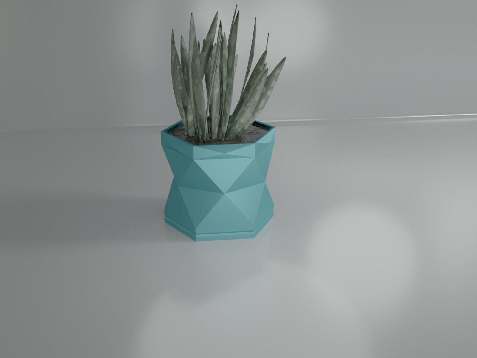 pot plant succulent 16 3D print model_7