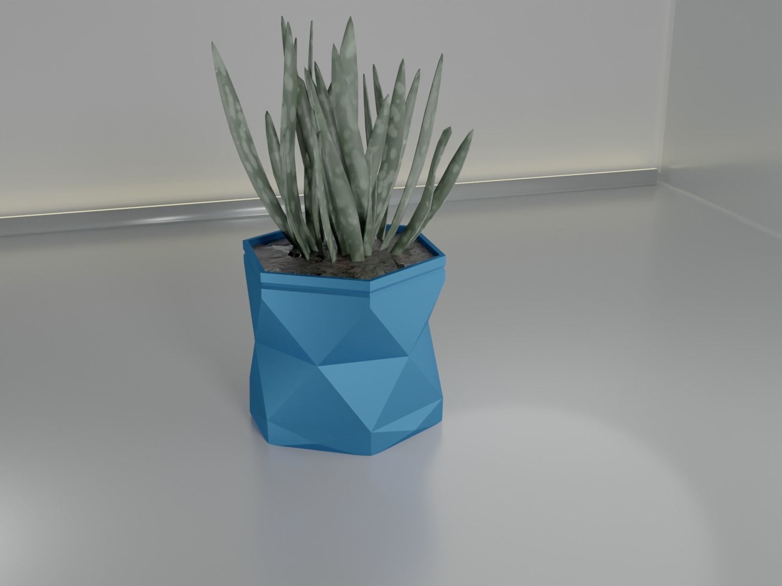pot plant succulent 16 3D print model_2