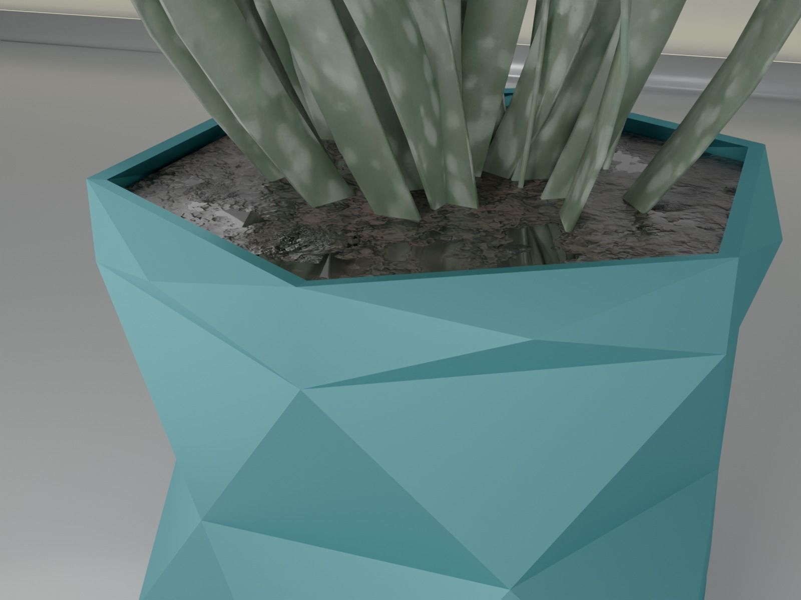 pot plant succulent 16 3D print model_12