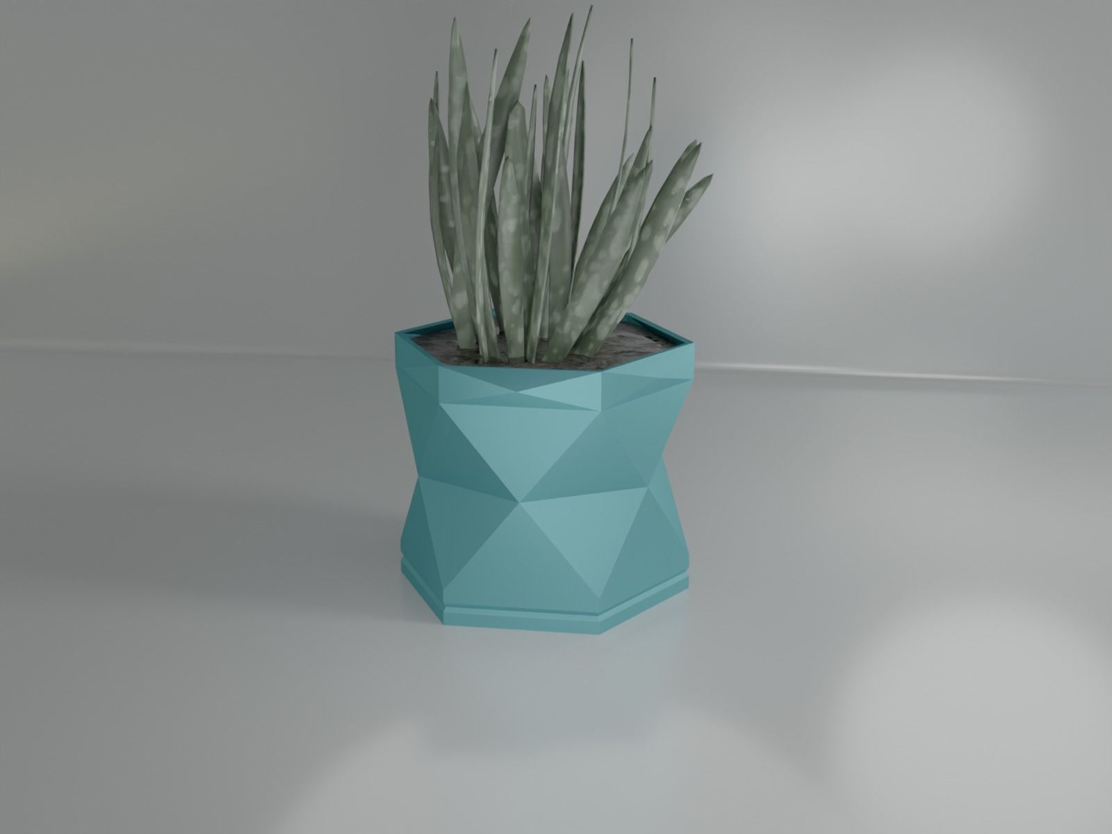 pot plant succulent 16 3D print model_10