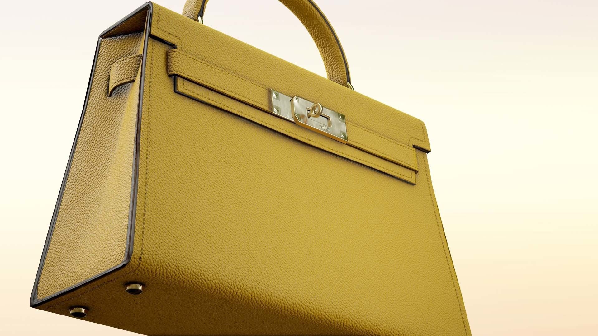 Woman Handbag Low-poly 3D model_7