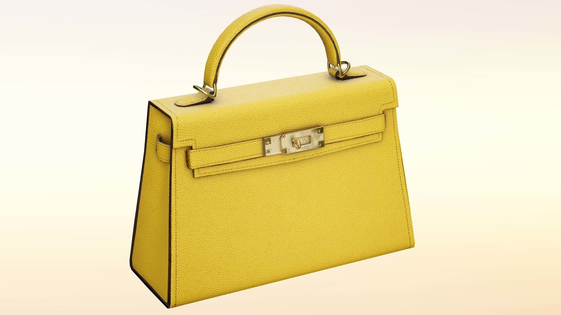 Woman Handbag Low-poly 3D model_3