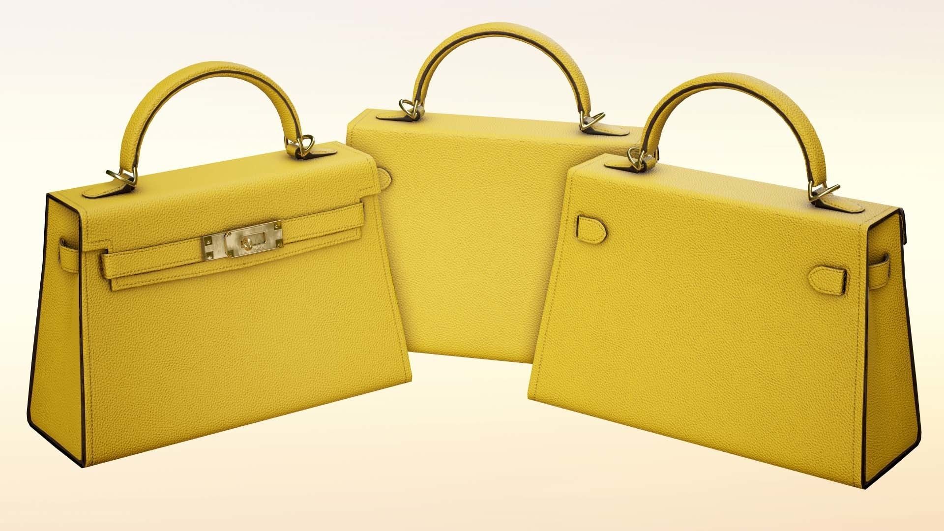 Woman Handbag Low-poly 3D model_9