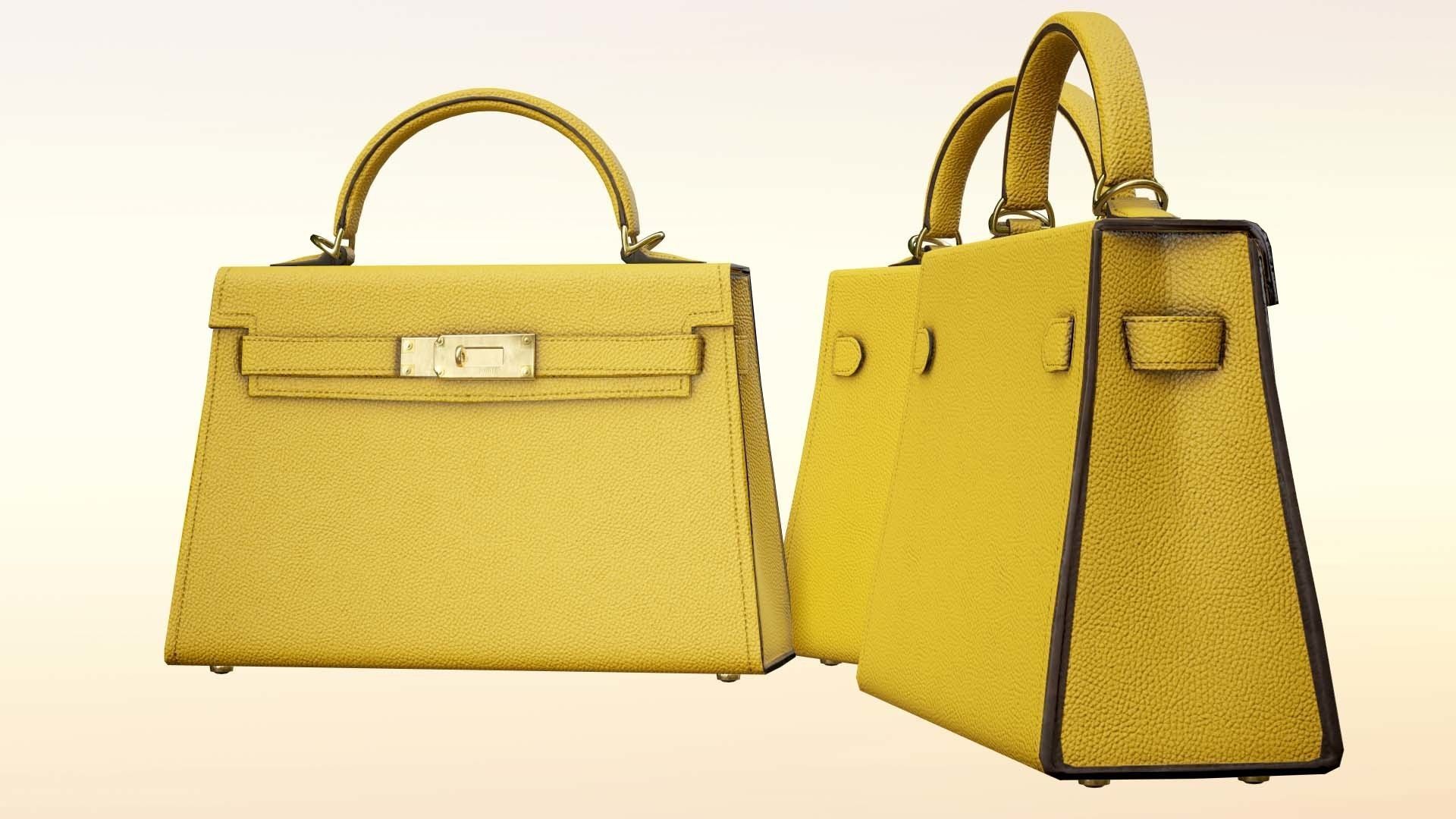 Woman Handbag Low-poly 3D model_2