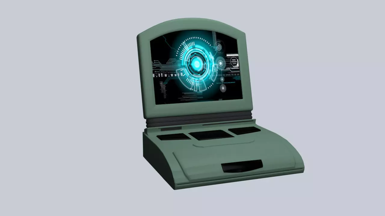 Laptop vending machine Low-poly 3D model_0