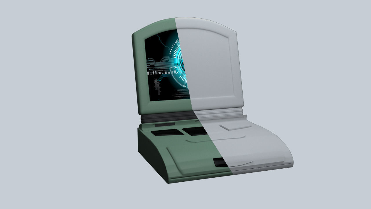 Laptop vending machine Low-poly 3D model_2