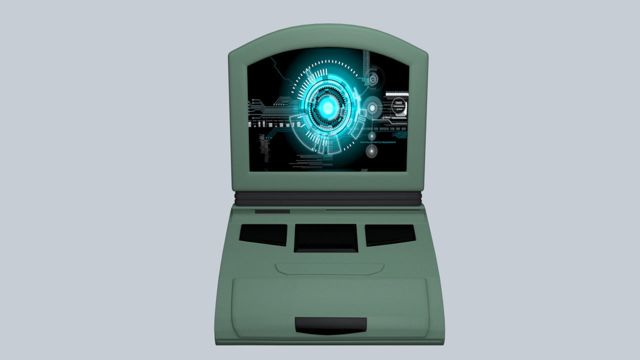 Laptop vending machine Low-poly 3D model_1