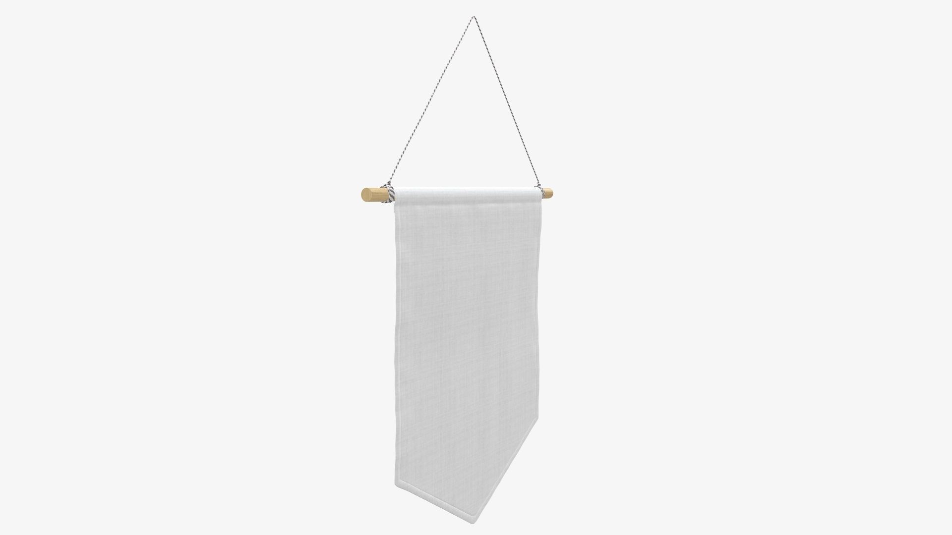 Short wall pennant 3D model_1