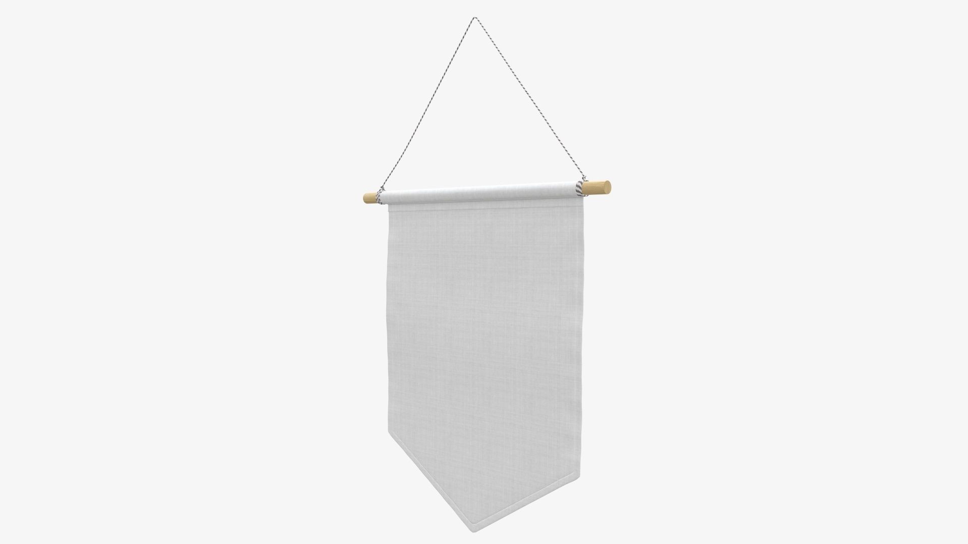 Short wall pennant 3D model_2