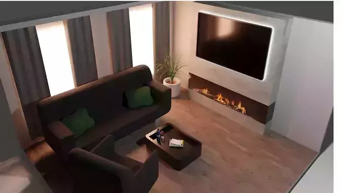 Blender 3D Living room