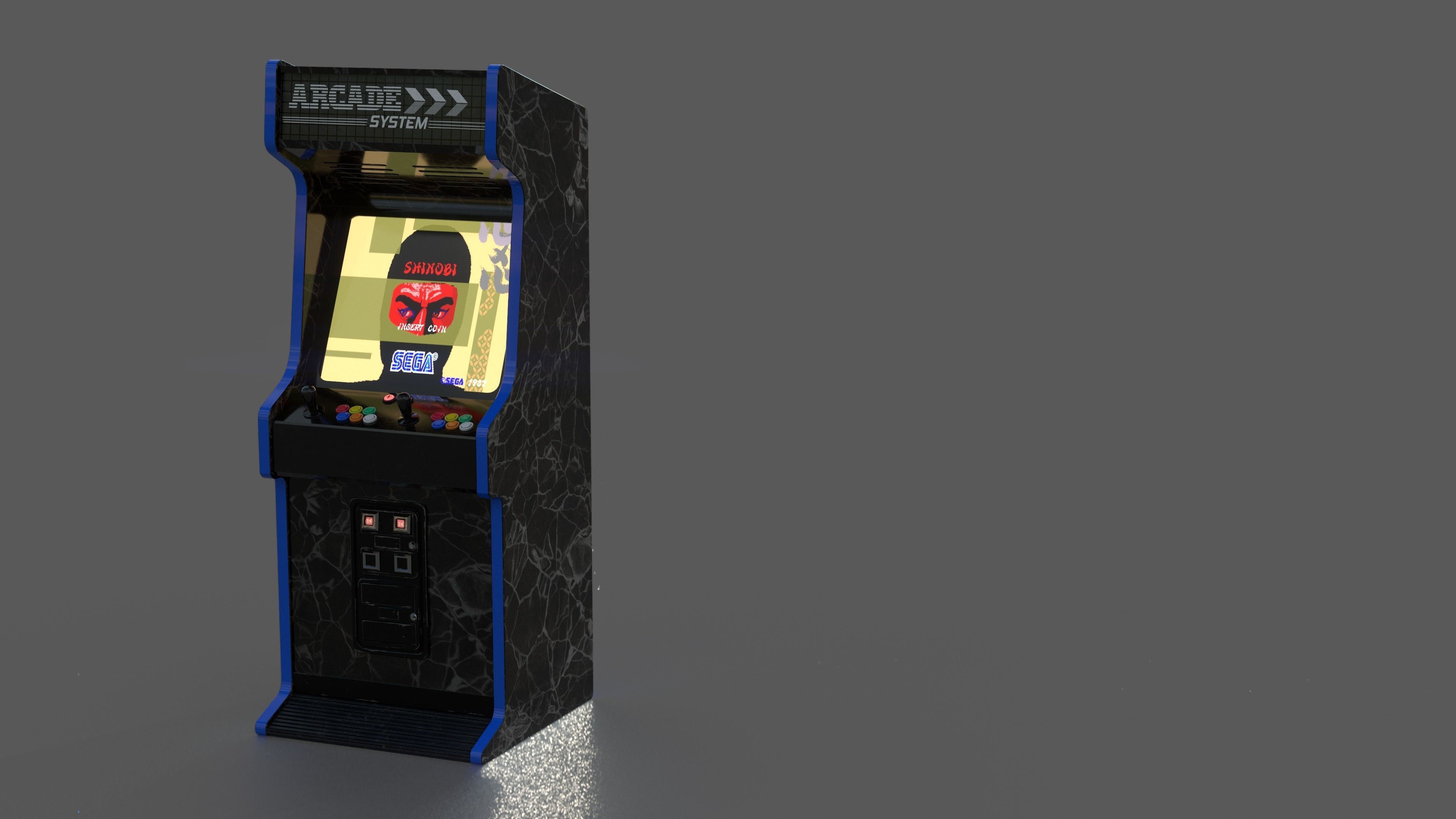 Arcade Machine Low-poly 3D model_7