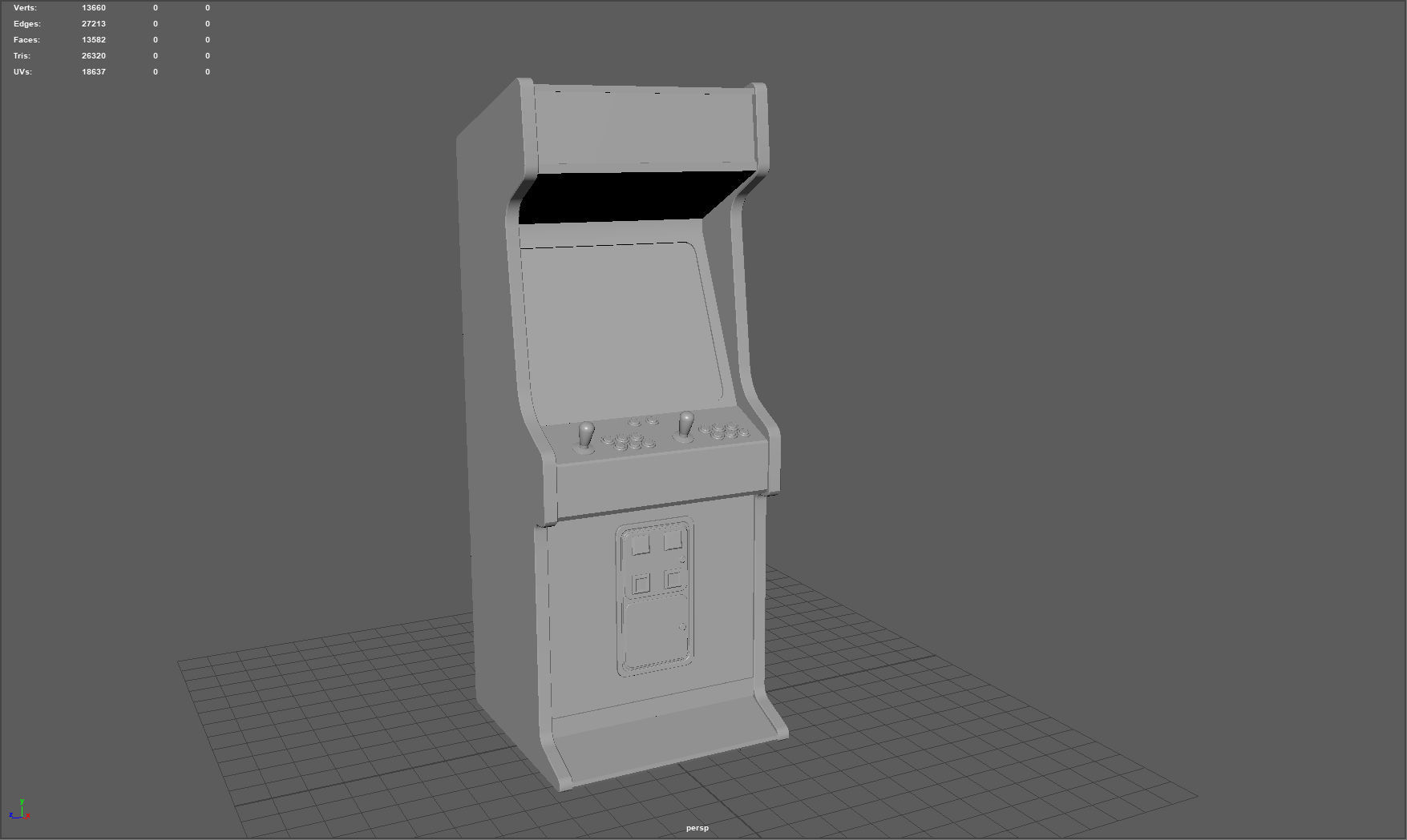 Arcade Machine Low-poly 3D model_11