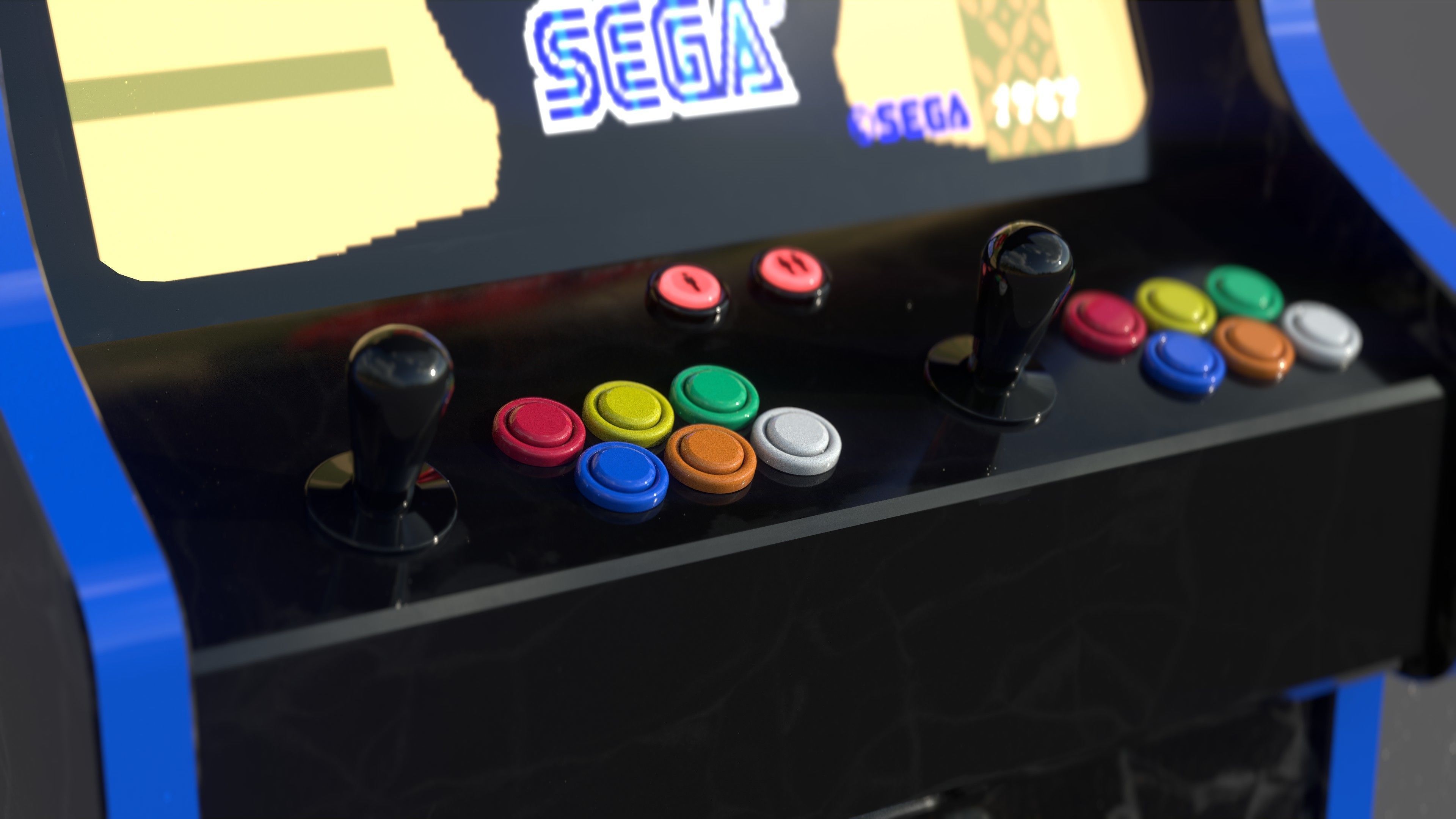 Arcade Machine Low-poly 3D model_5