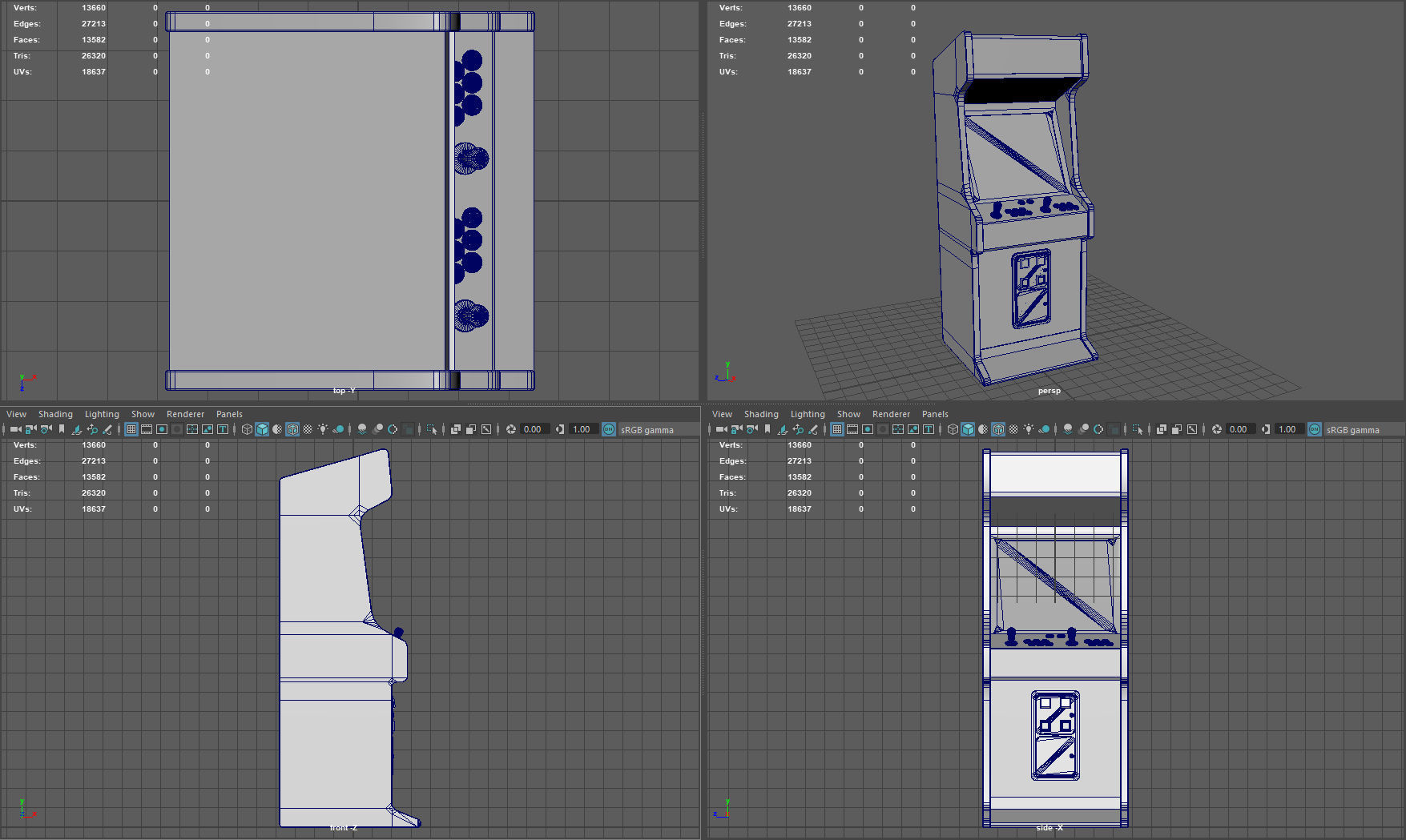 Arcade Machine Low-poly 3D model_15