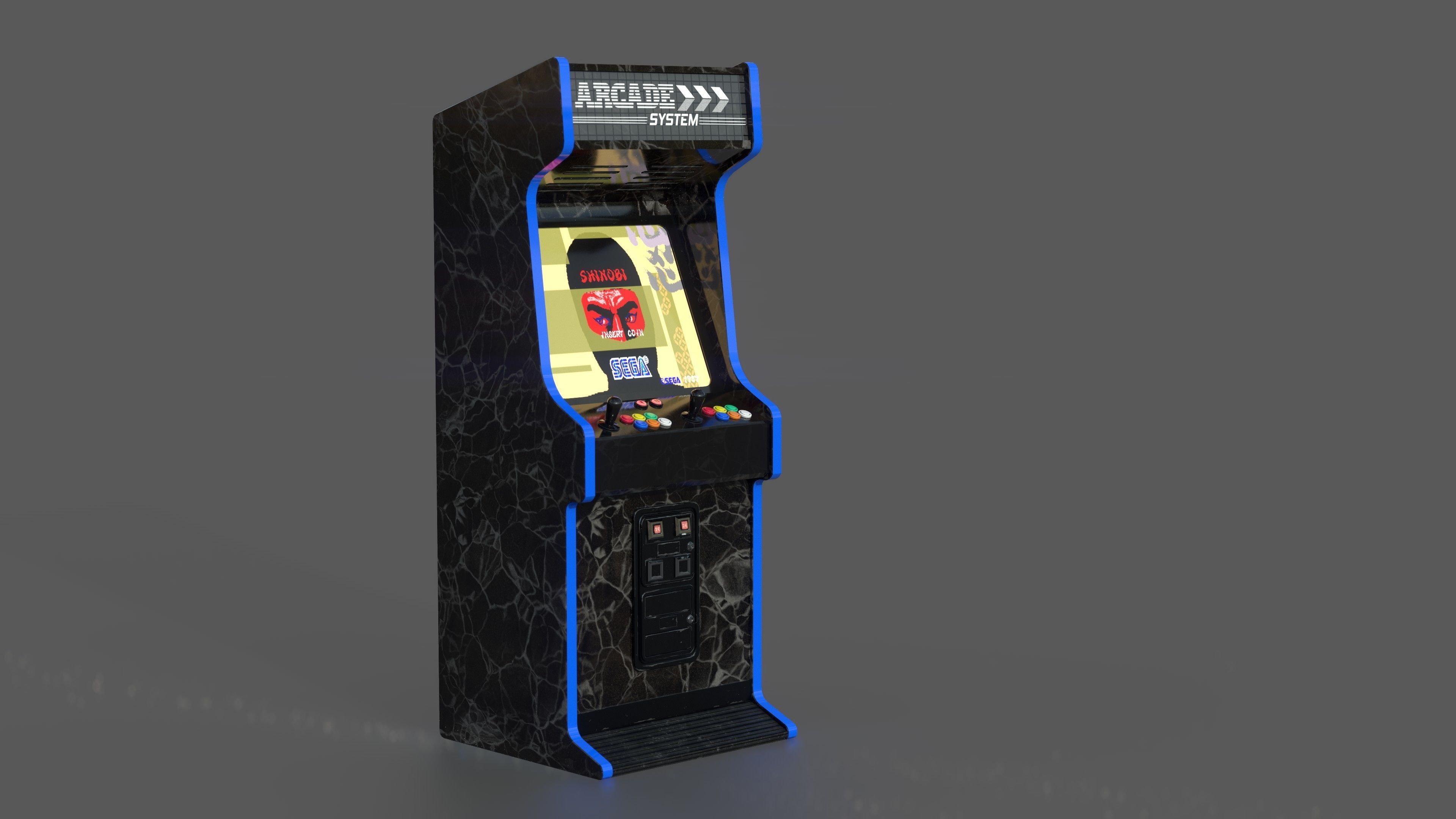 Arcade Machine Low-poly 3D model_3