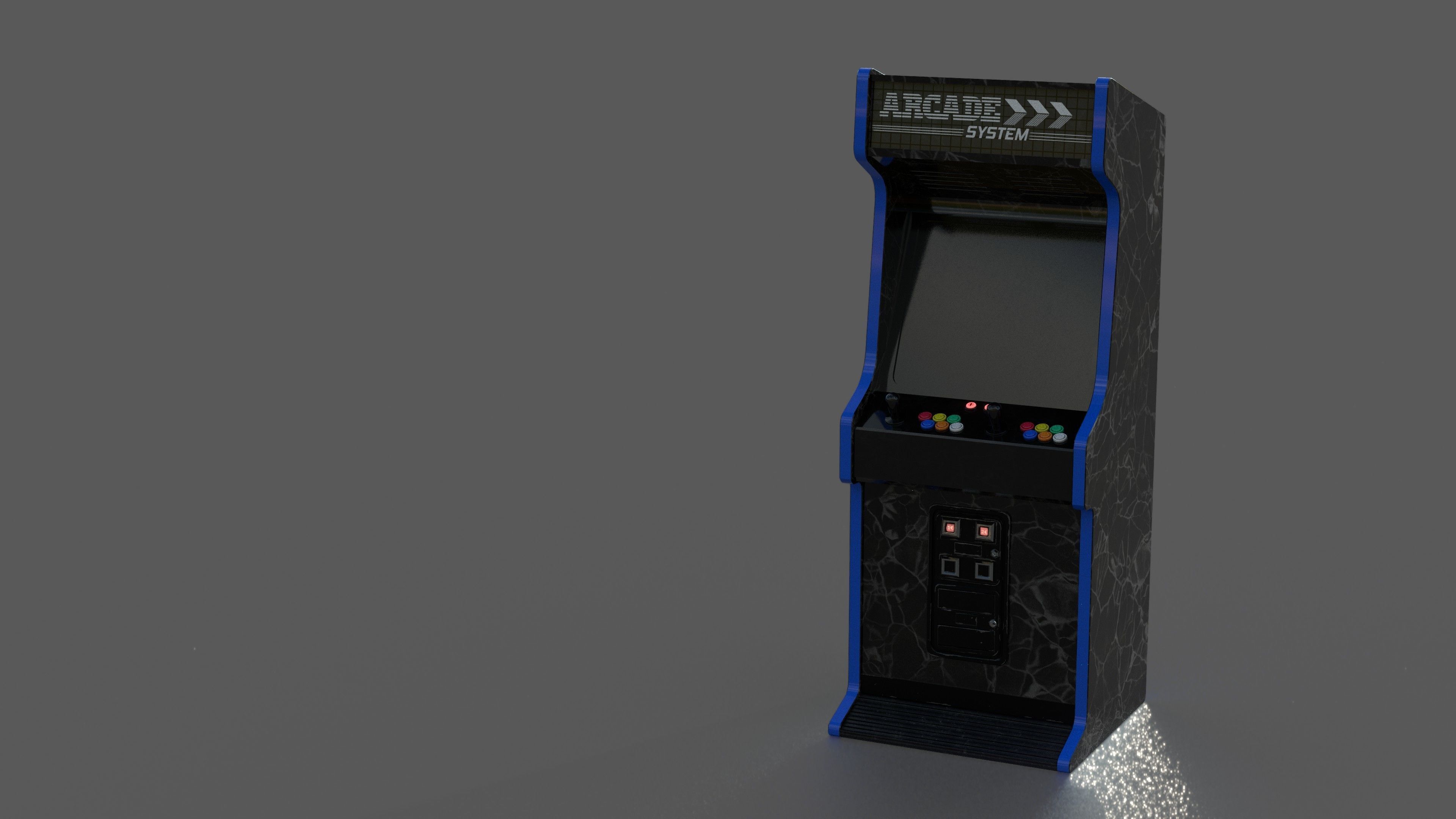 Arcade Machine Low-poly 3D model_8