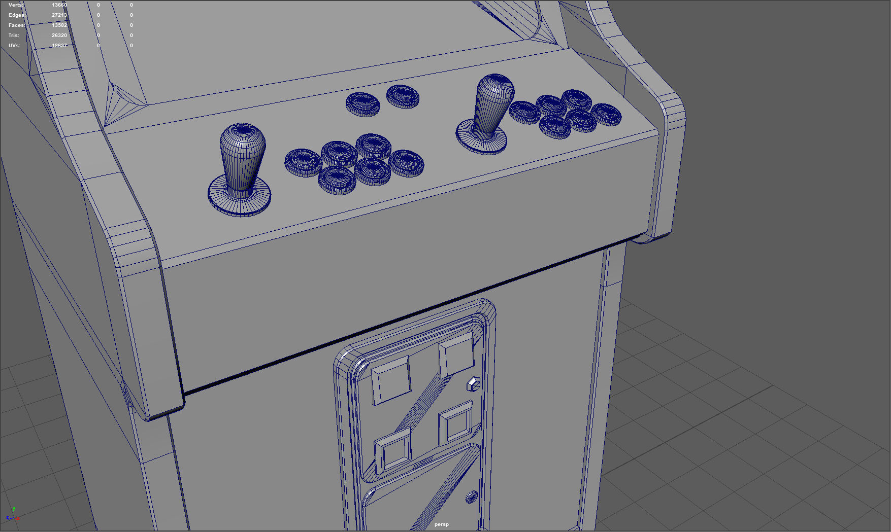Arcade Machine Low-poly 3D model_16