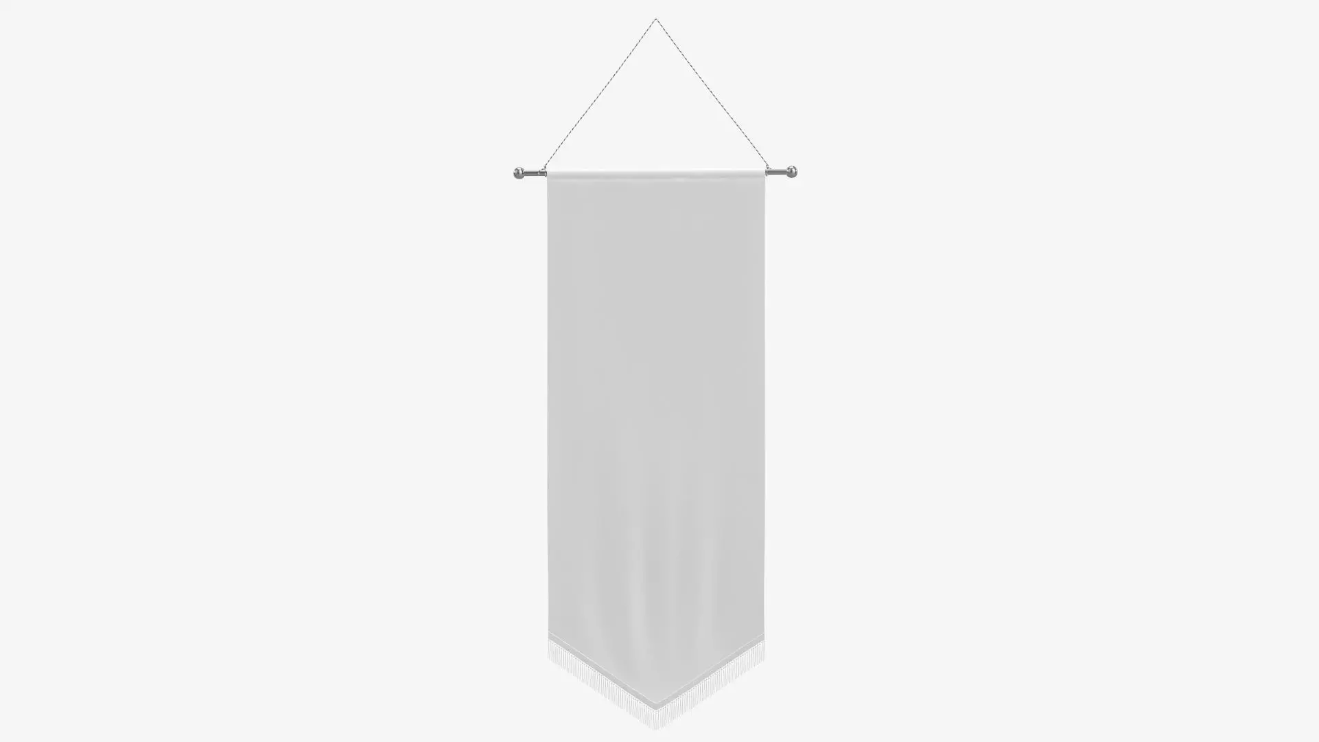 Tall wall pennant 3D model_0