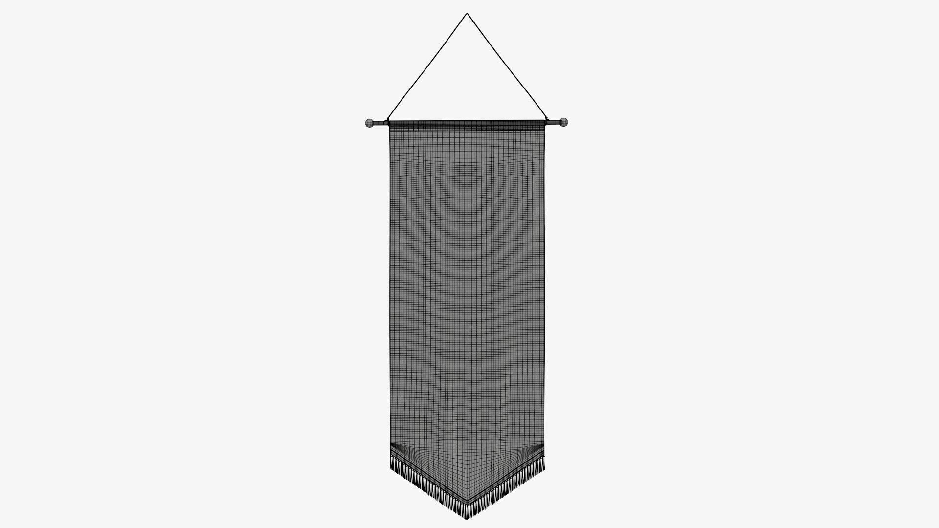 Tall wall pennant 3D model_6