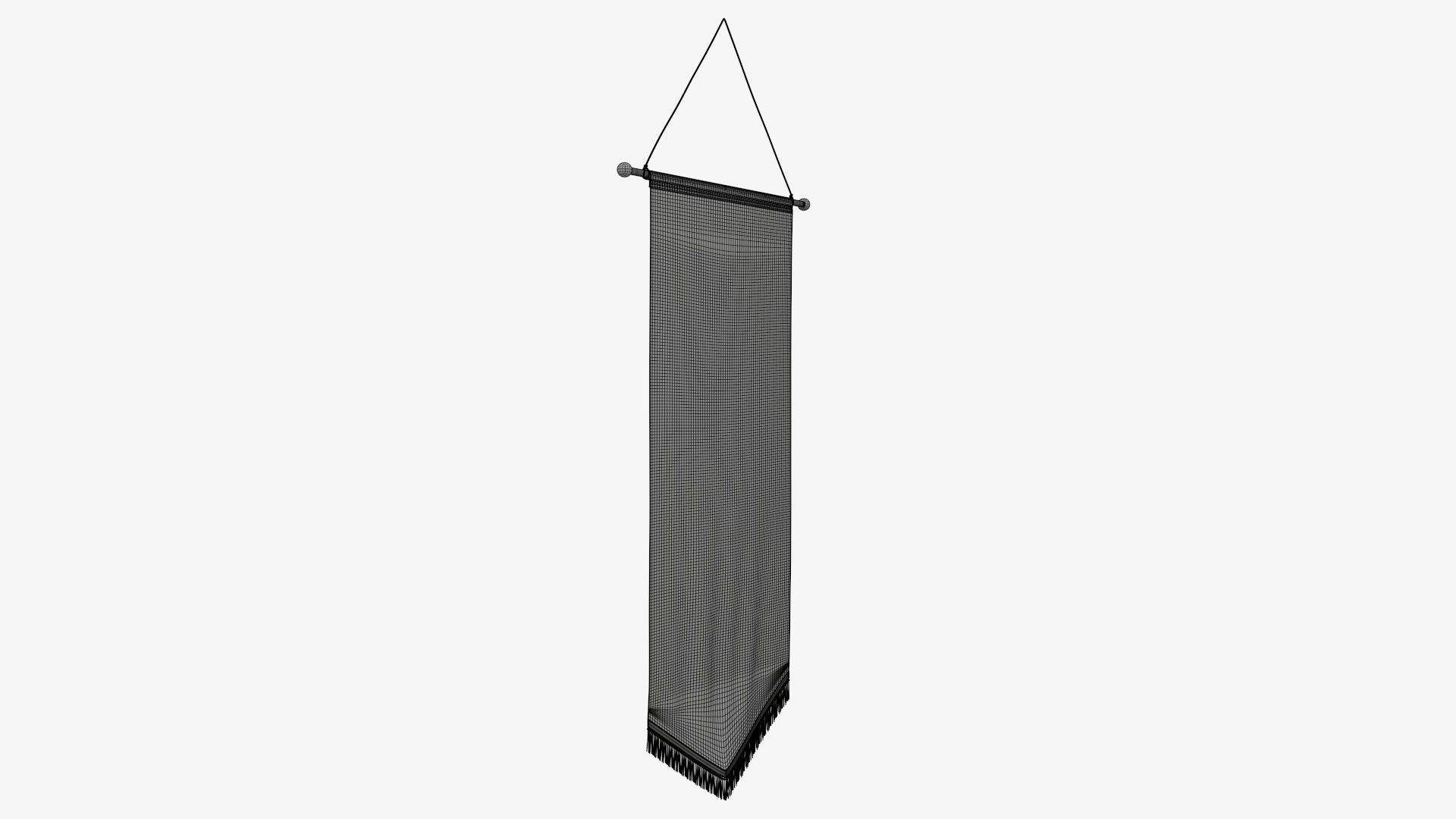Tall wall pennant 3D model_7