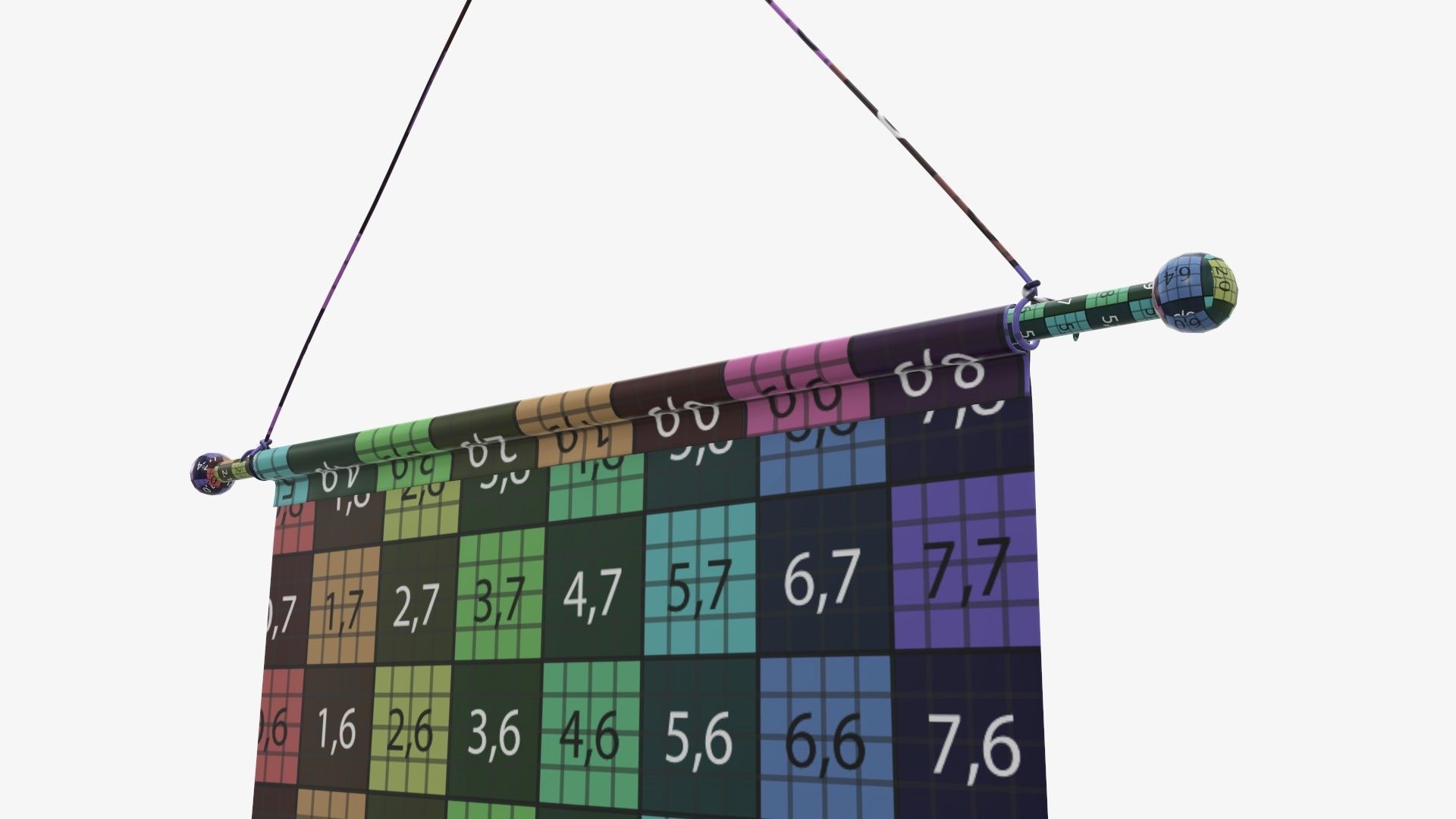 Tall wall pennant 3D model_16