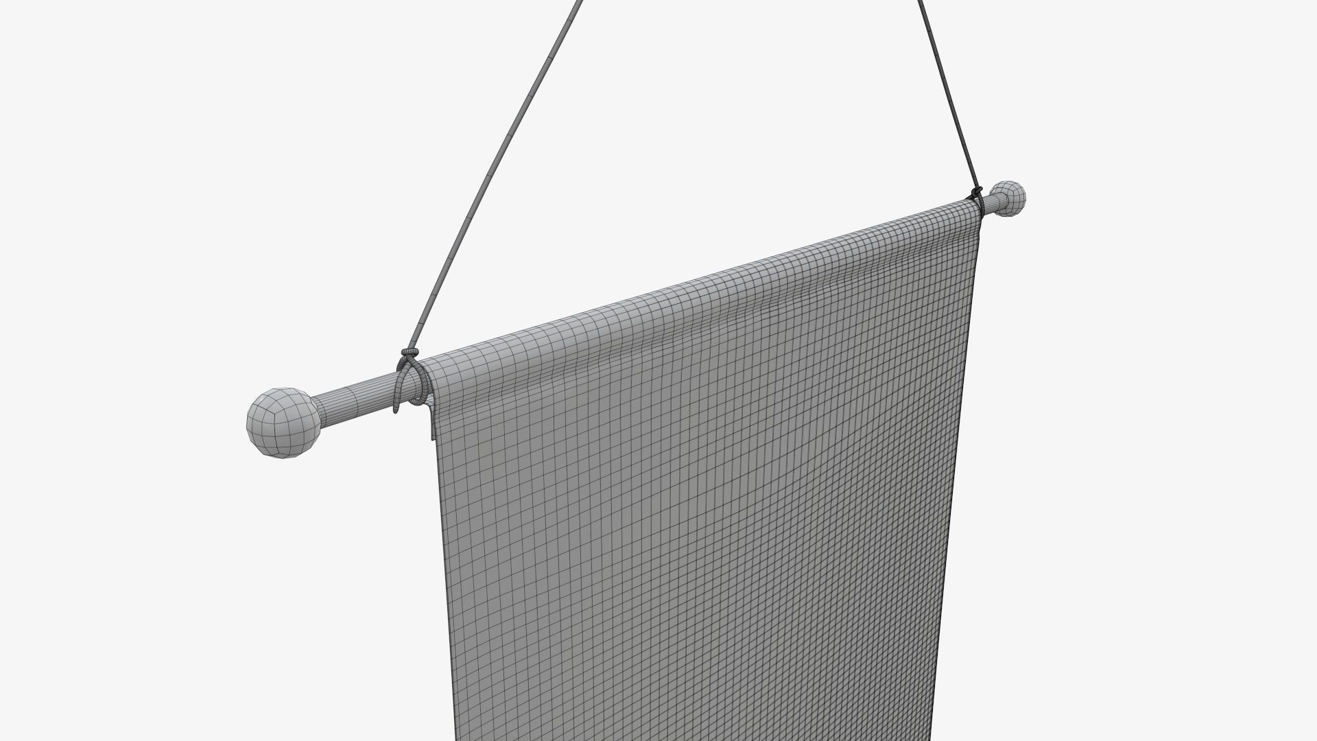 Tall wall pennant 3D model_9