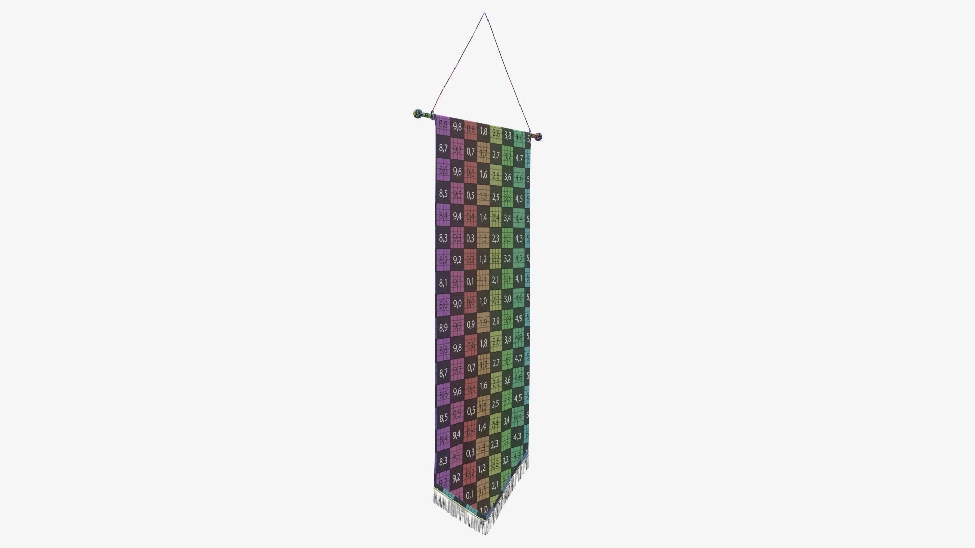 Tall wall pennant 3D model_13
