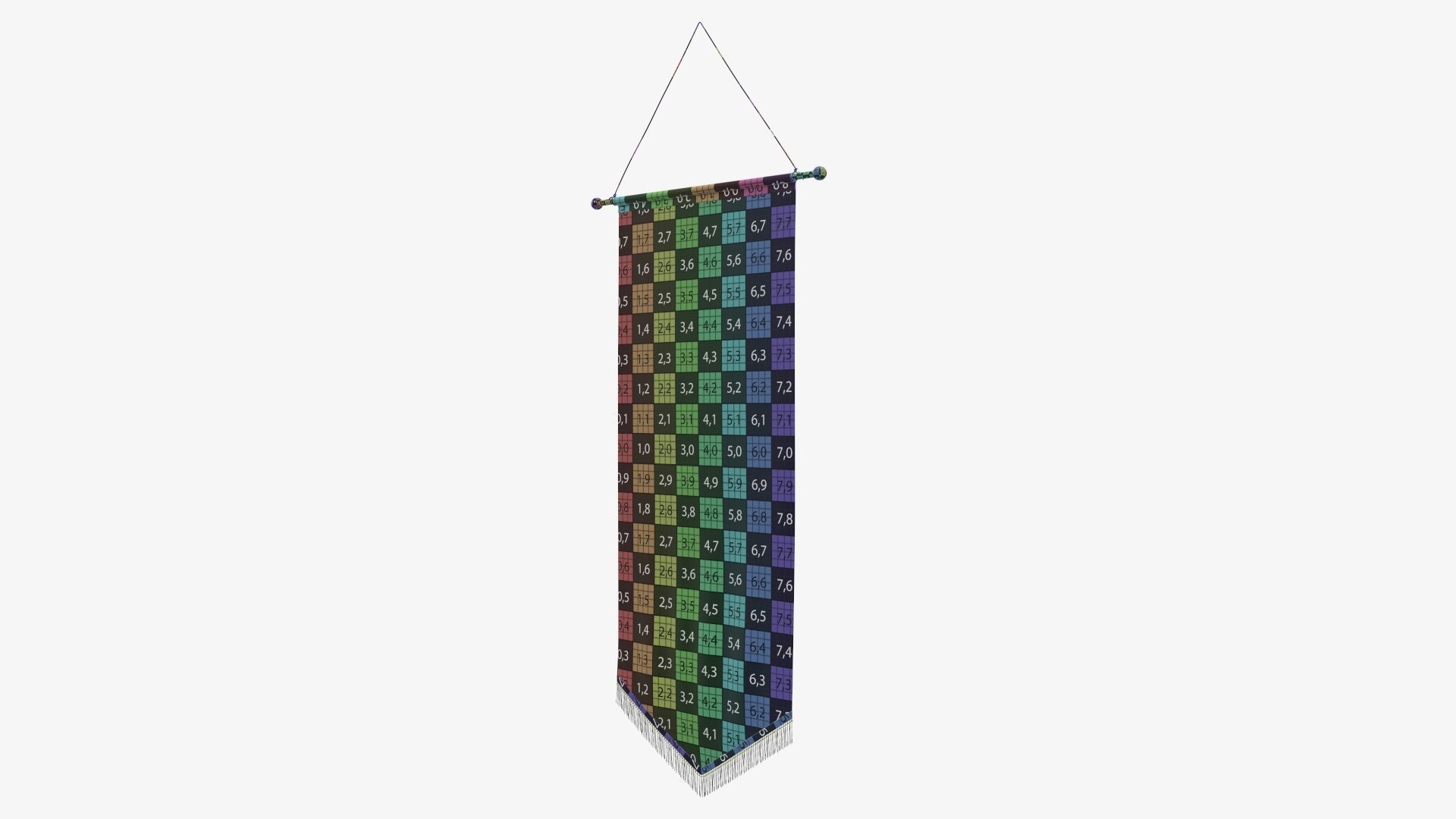 Tall wall pennant 3D model_14
